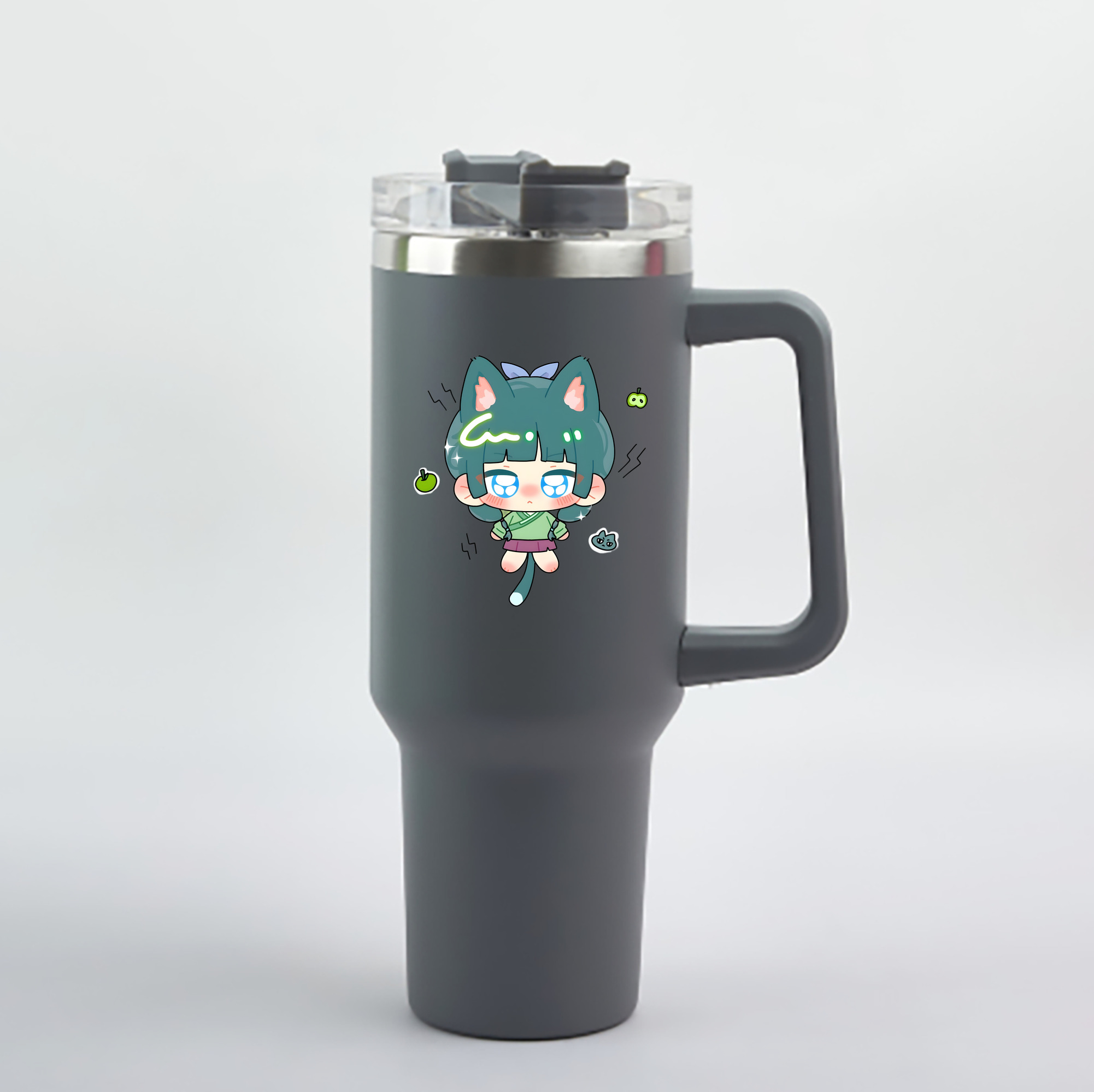 （画像用） 薬屋のひとりごと The Apothecary Diaries 1200mL車用タンブラー - クリスタルステッカー（プラスチックストロー付き）