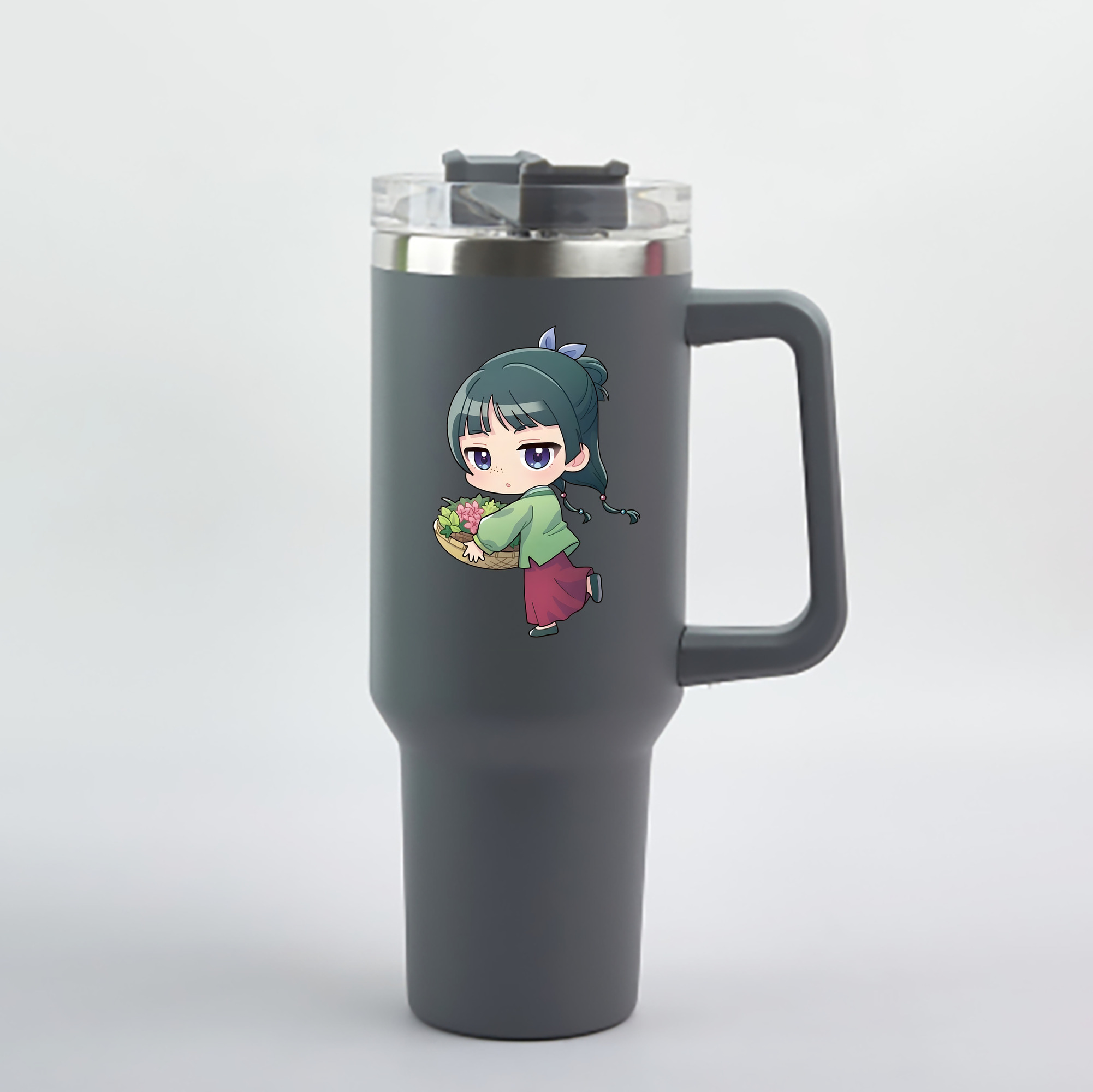 （画像用） 薬屋のひとりごと The Apothecary Diaries 1200mL車用タンブラー - クリスタルステッカー（プラスチックストロー付き）
