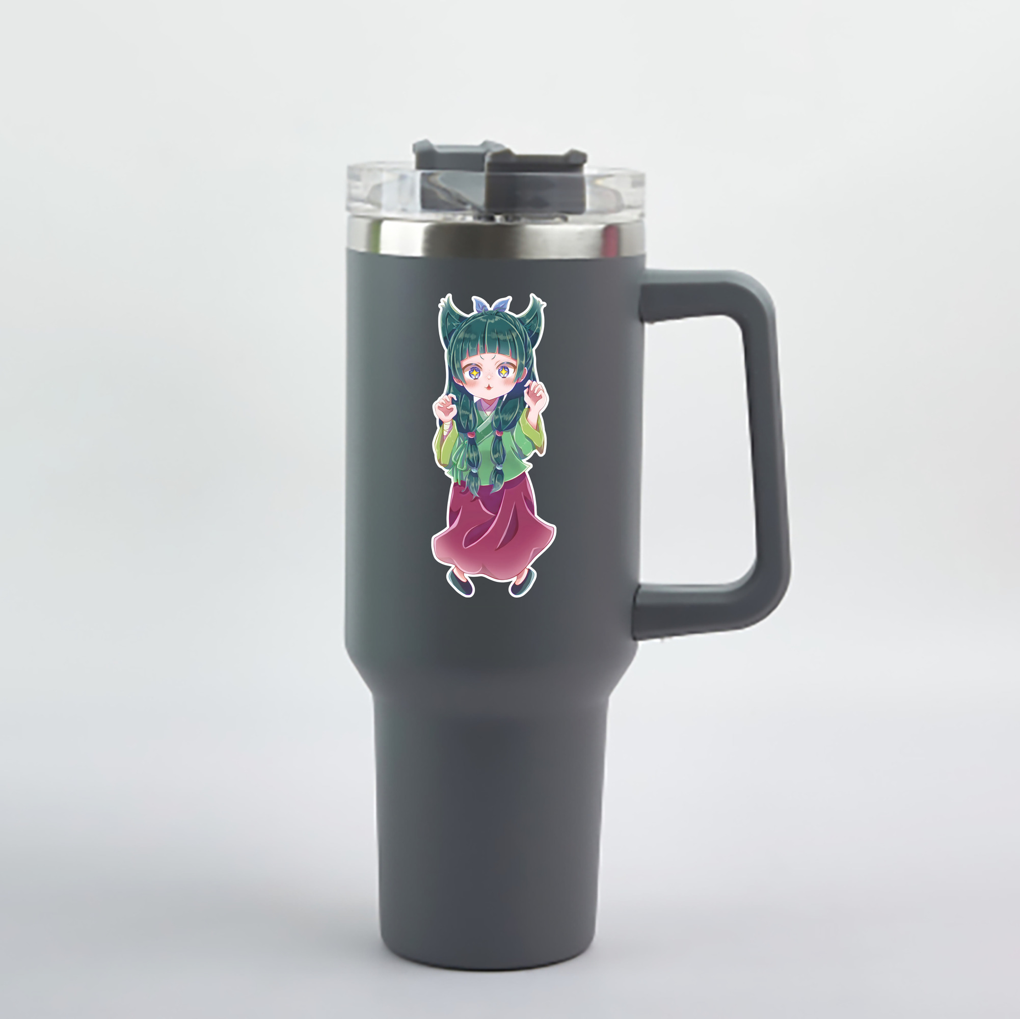 （画像用） 薬屋のひとりごと The Apothecary Diaries 1200mL車用タンブラー - クリスタルステッカー（プラスチックストロー付き）