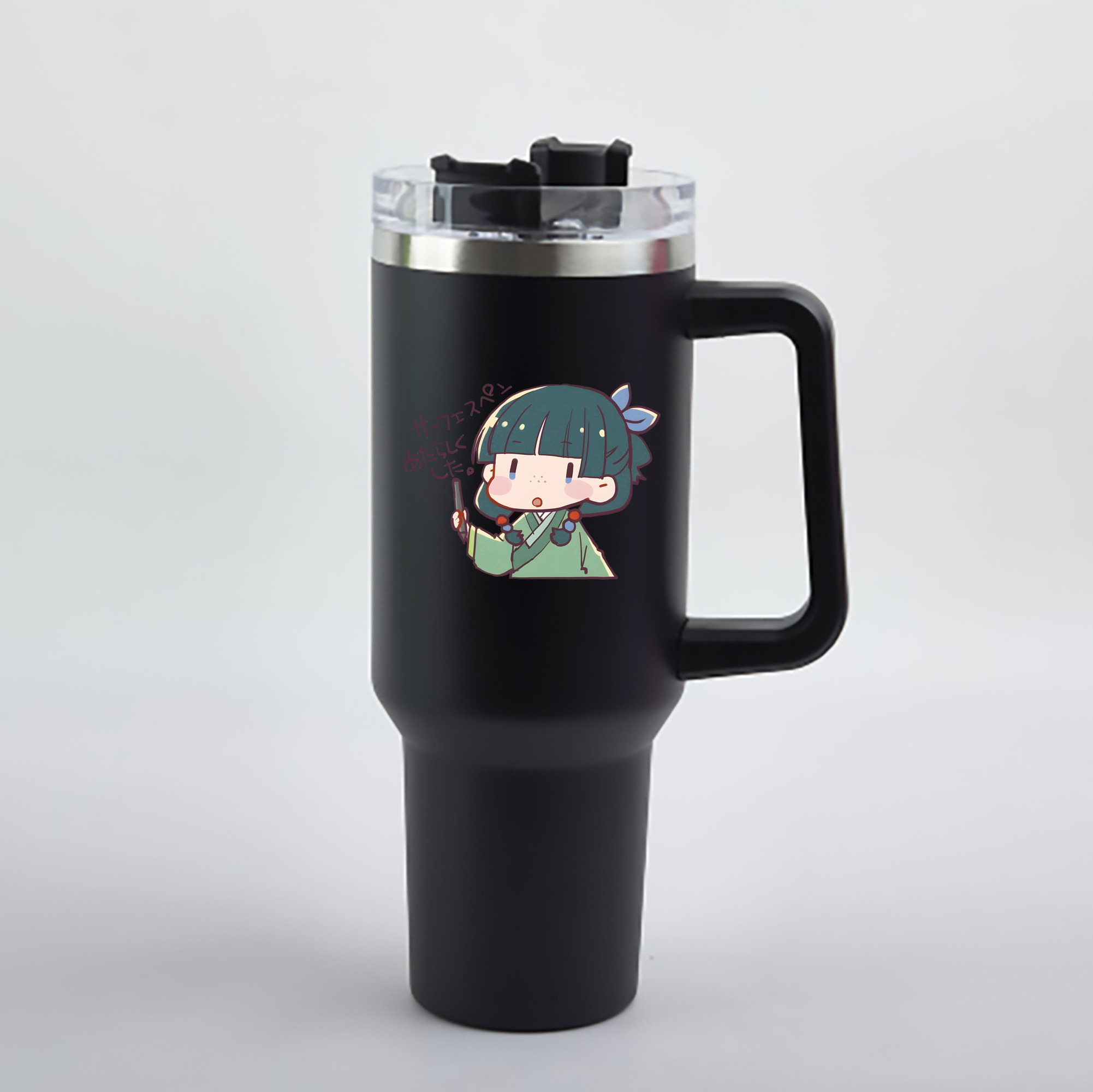 （画像用） 薬屋のひとりごと The Apothecary Diaries 1200mL車用タンブラー - クリスタルステッカー（プラスチックストロー付き）