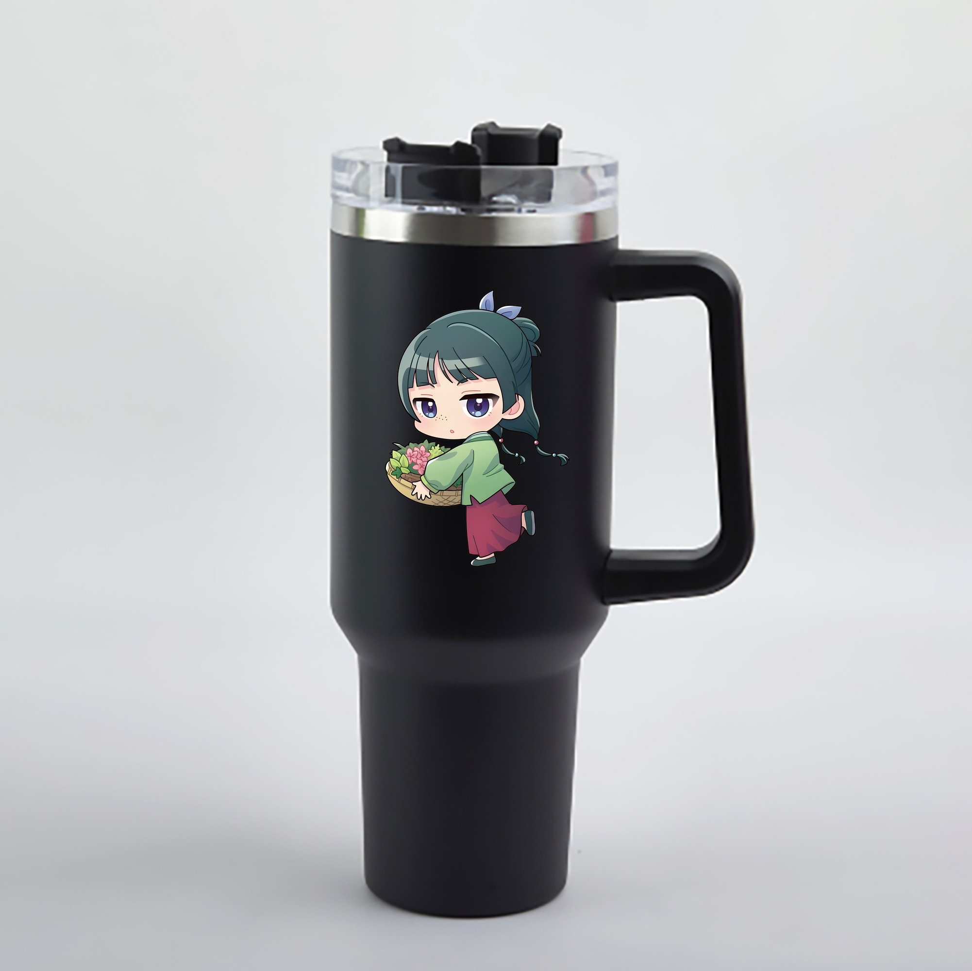 （画像用） 薬屋のひとりごと The Apothecary Diaries 1200mL車用タンブラー - クリスタルステッカー（プラスチックストロー付き）