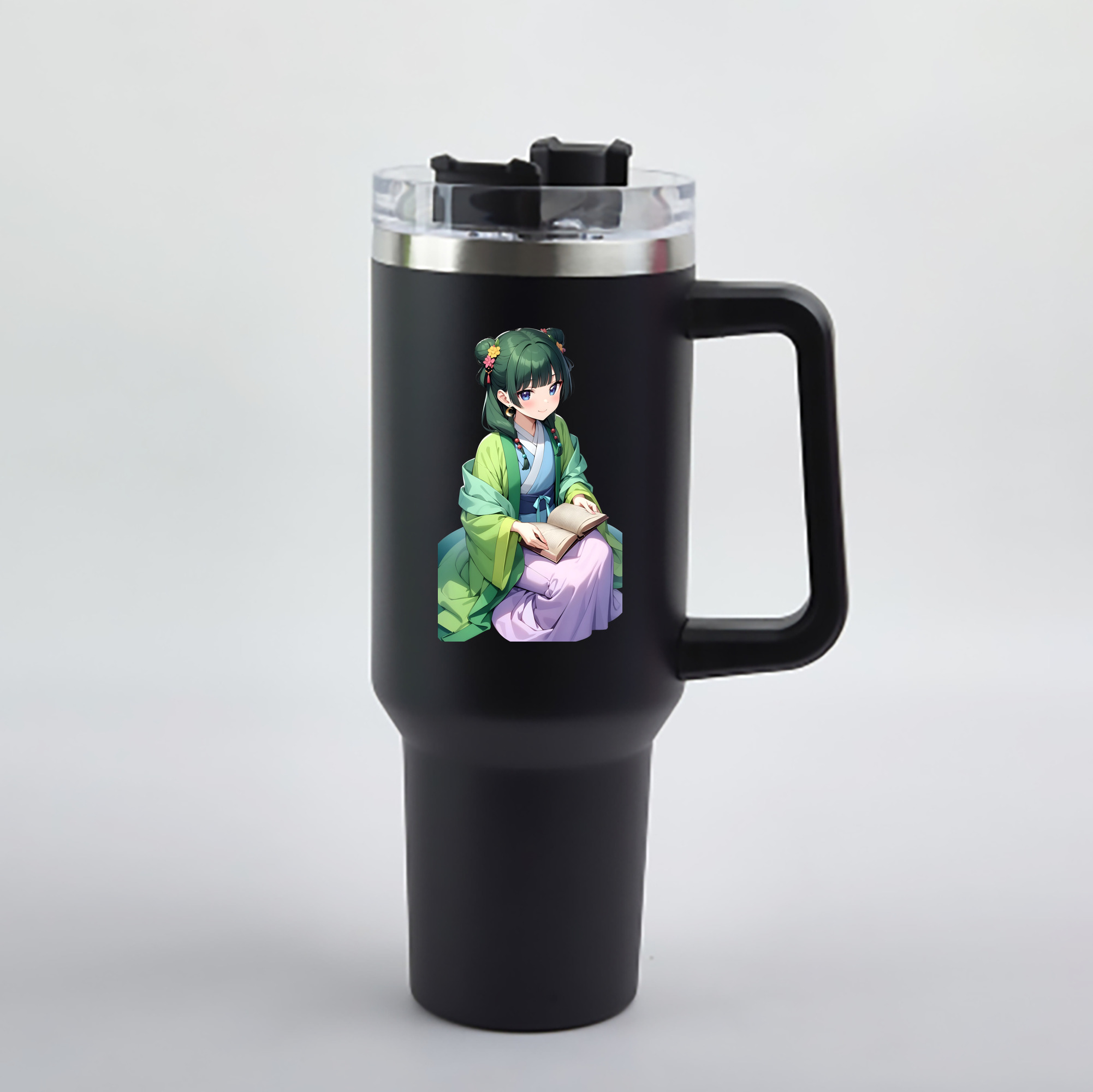 （画像用） 薬屋のひとりごと The Apothecary Diaries 1200mL車用タンブラー - クリスタルステッカー（プラスチックストロー付き）