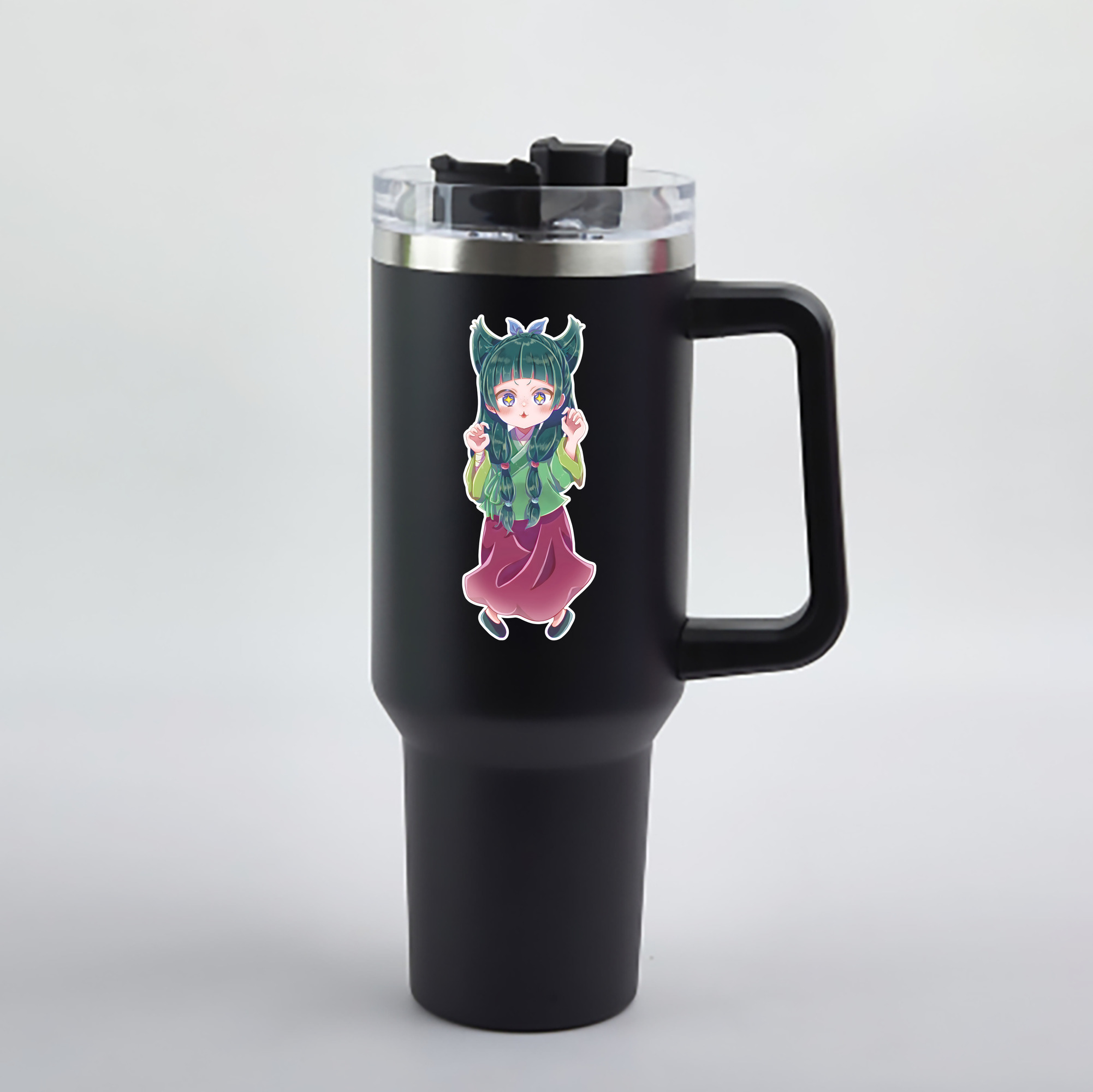 （画像用） 薬屋のひとりごと The Apothecary Diaries 1200mL車用タンブラー - クリスタルステッカー（プラスチックストロー付き）
