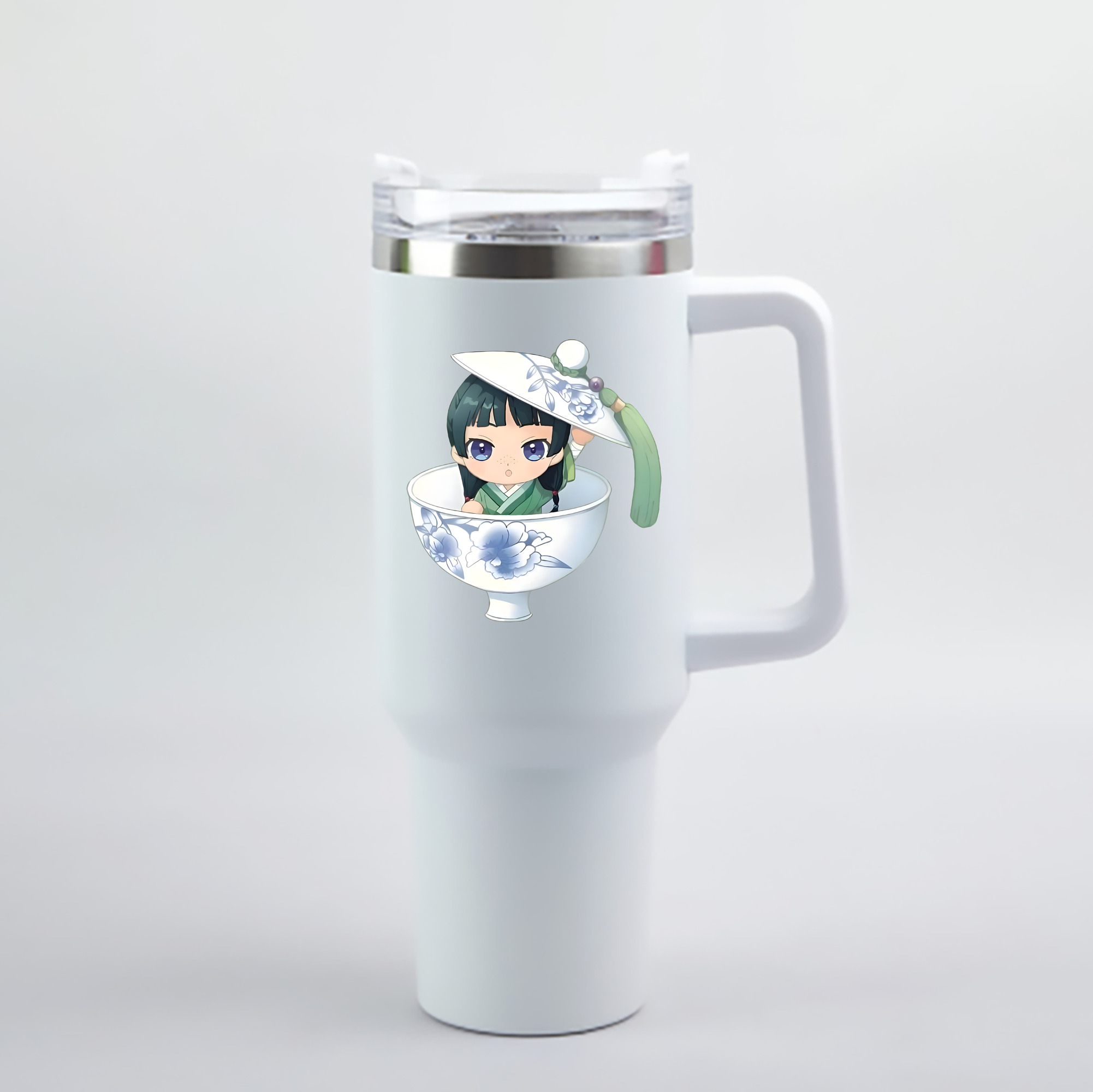 （画像用） 薬屋のひとりごと The Apothecary Diaries 1200mL車用タンブラー - クリスタルステッカー（プラスチックストロー付き）