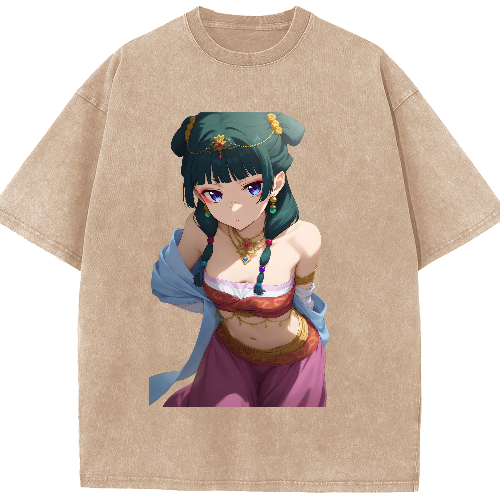 （画像用） 薬屋のひとりごと The Apothecary Diaries 綿100% ヴィンテージ風 半袖Tシャツ（フロントプリント）