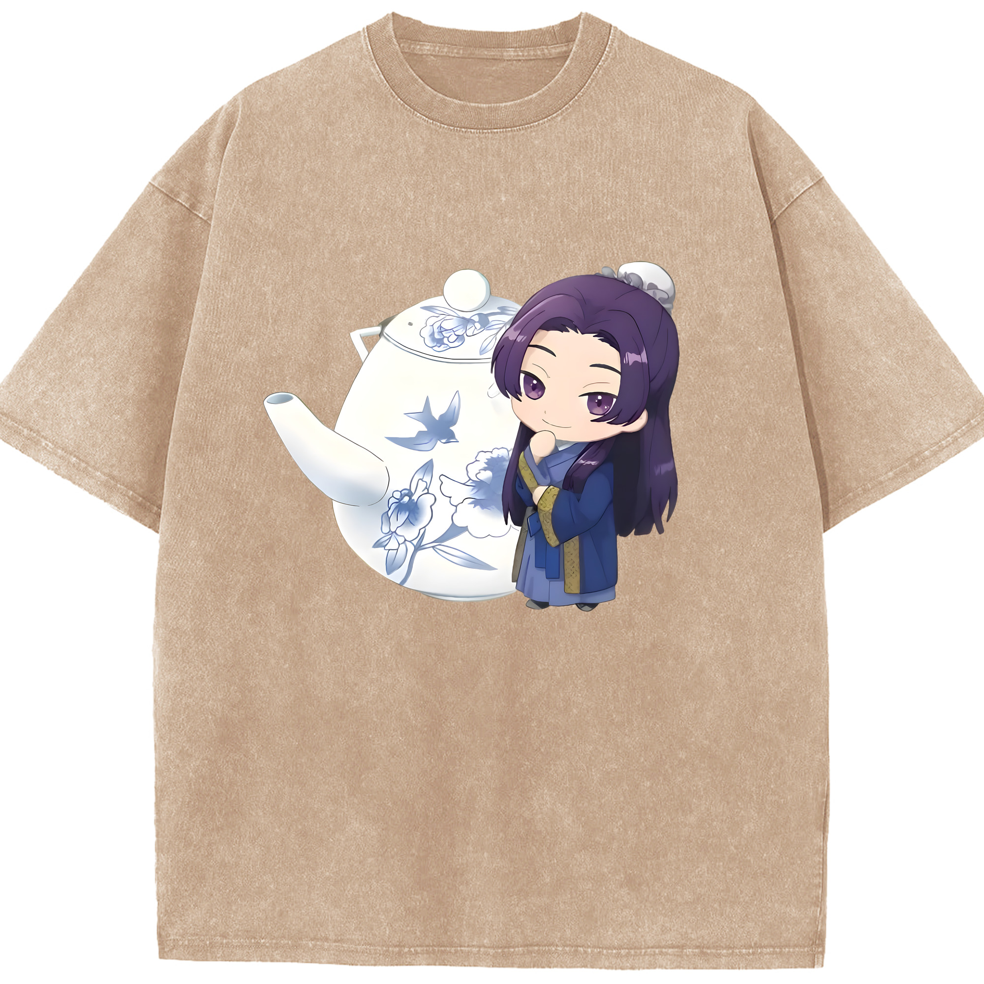 （画像用） 薬屋のひとりごと The Apothecary Diaries 綿100% ヴィンテージ風 半袖Tシャツ（フロントプリント）