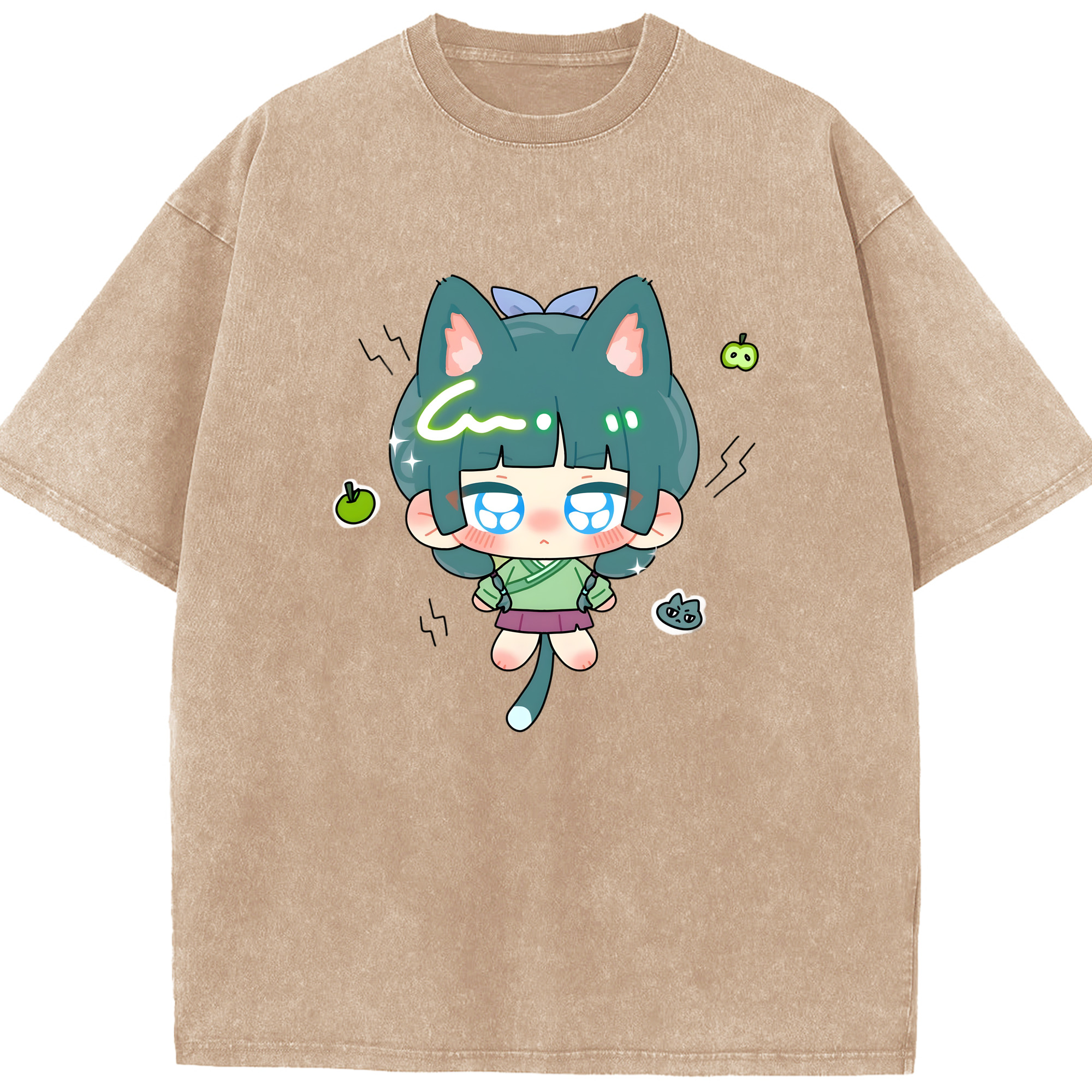 （画像用） 薬屋のひとりごと The Apothecary Diaries 綿100% ヴィンテージ風 半袖Tシャツ（フロントプリント）