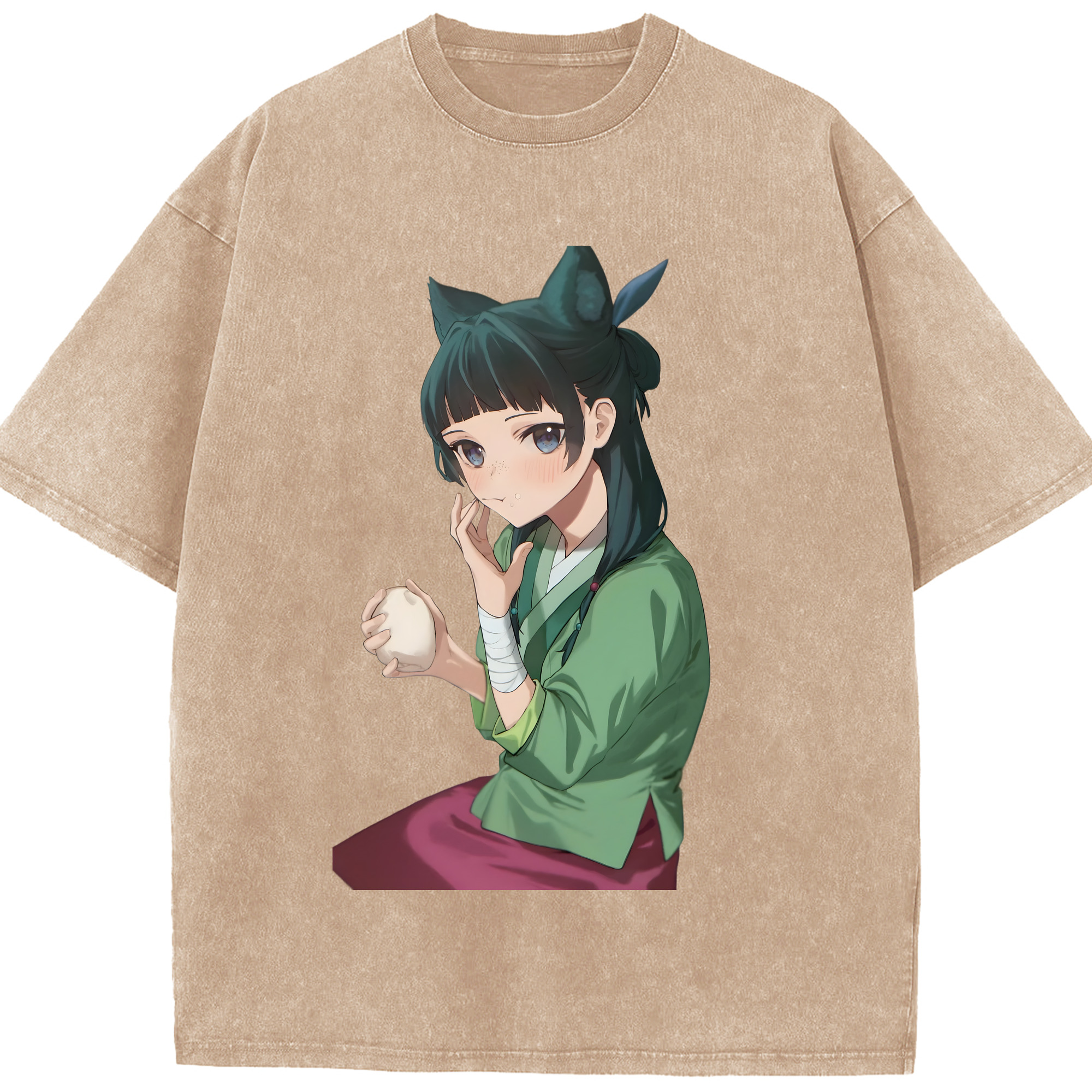 （画像用） 薬屋のひとりごと The Apothecary Diaries 綿100% ヴィンテージ風 半袖Tシャツ（フロントプリント）