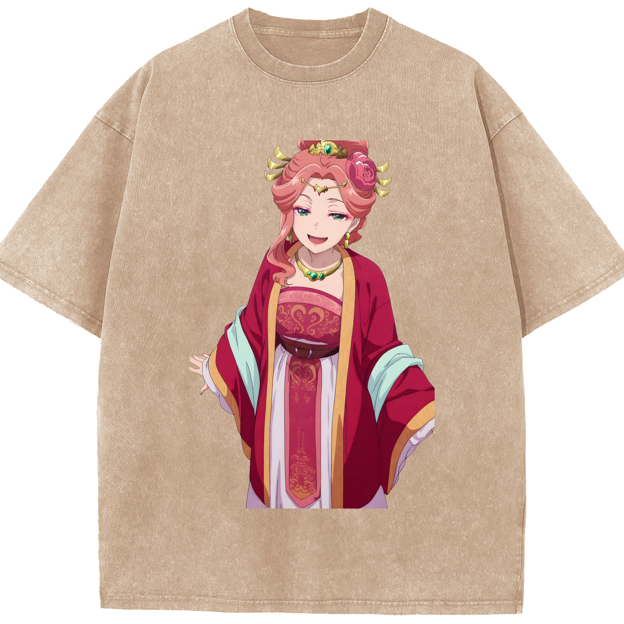 （画像用） 薬屋のひとりごと The Apothecary Diaries 綿100% ヴィンテージ風 半袖Tシャツ（フロントプリント）