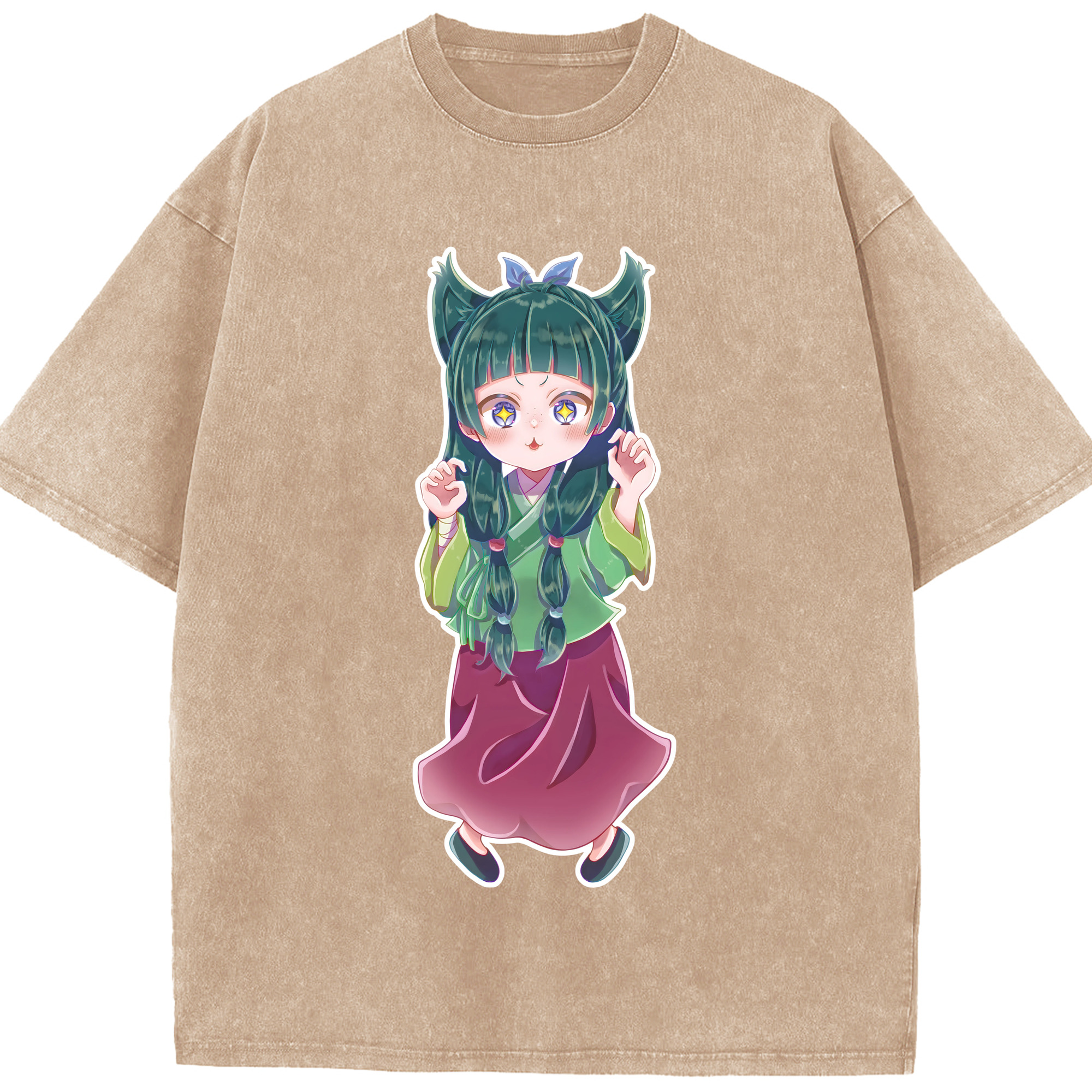 （画像用） 薬屋のひとりごと The Apothecary Diaries 綿100% ヴィンテージ風 半袖Tシャツ（フロントプリント）