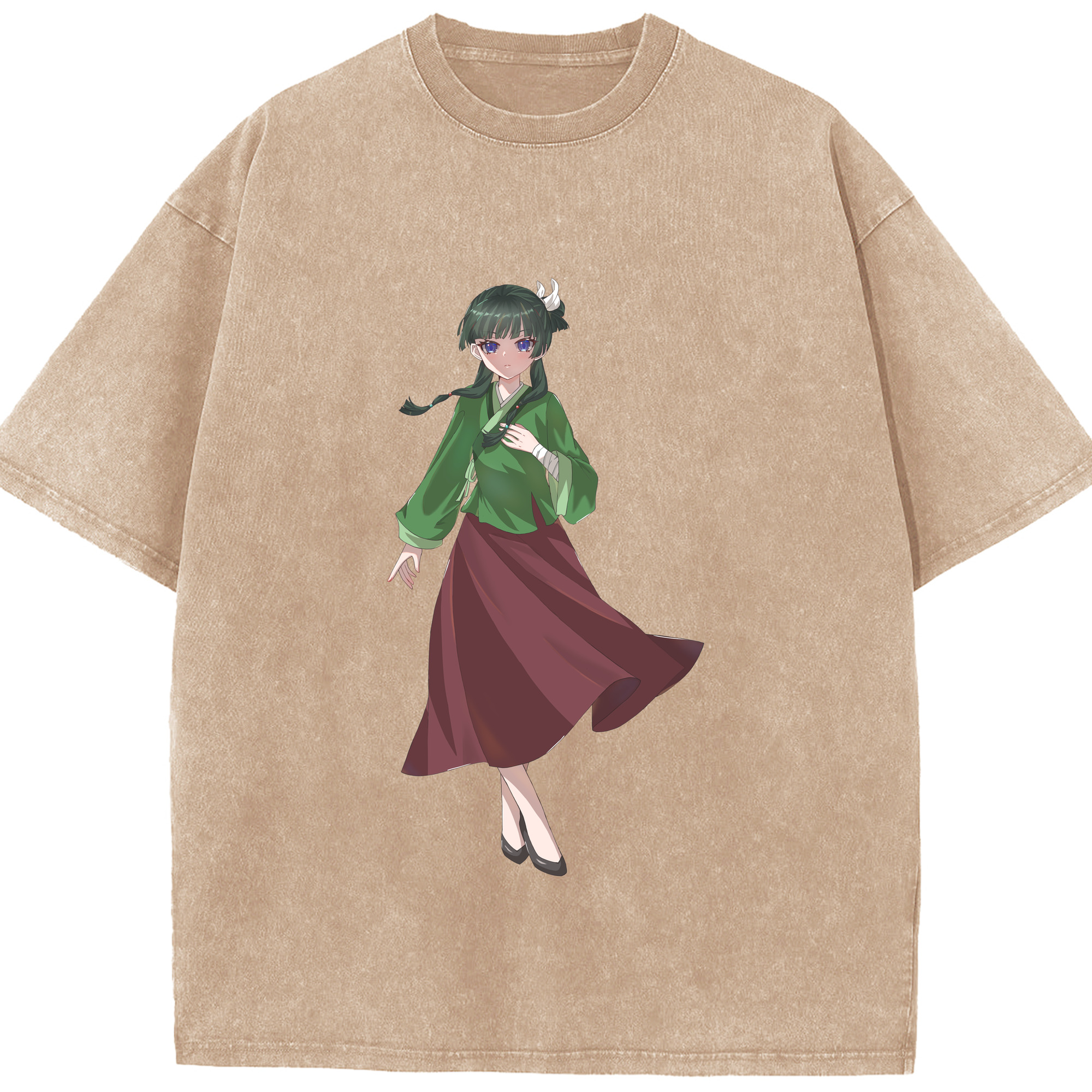 （画像用） 薬屋のひとりごと The Apothecary Diaries 綿100% ヴィンテージ風 半袖Tシャツ（フロントプリント）