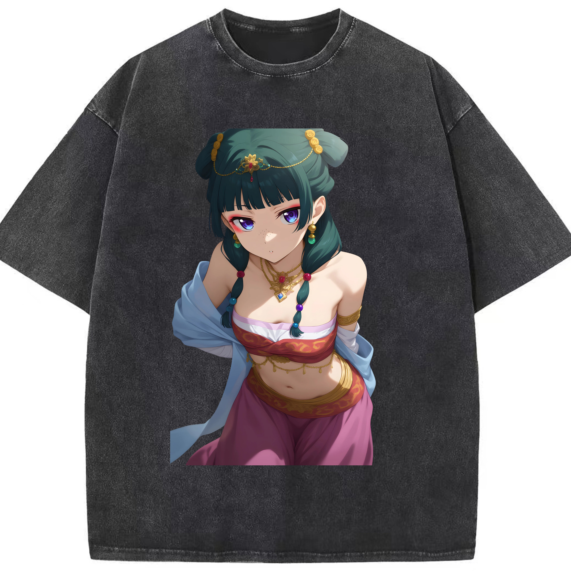 （画像用） 薬屋のひとりごと The Apothecary Diaries 綿100% ヴィンテージ風 半袖Tシャツ（フロントプリント）