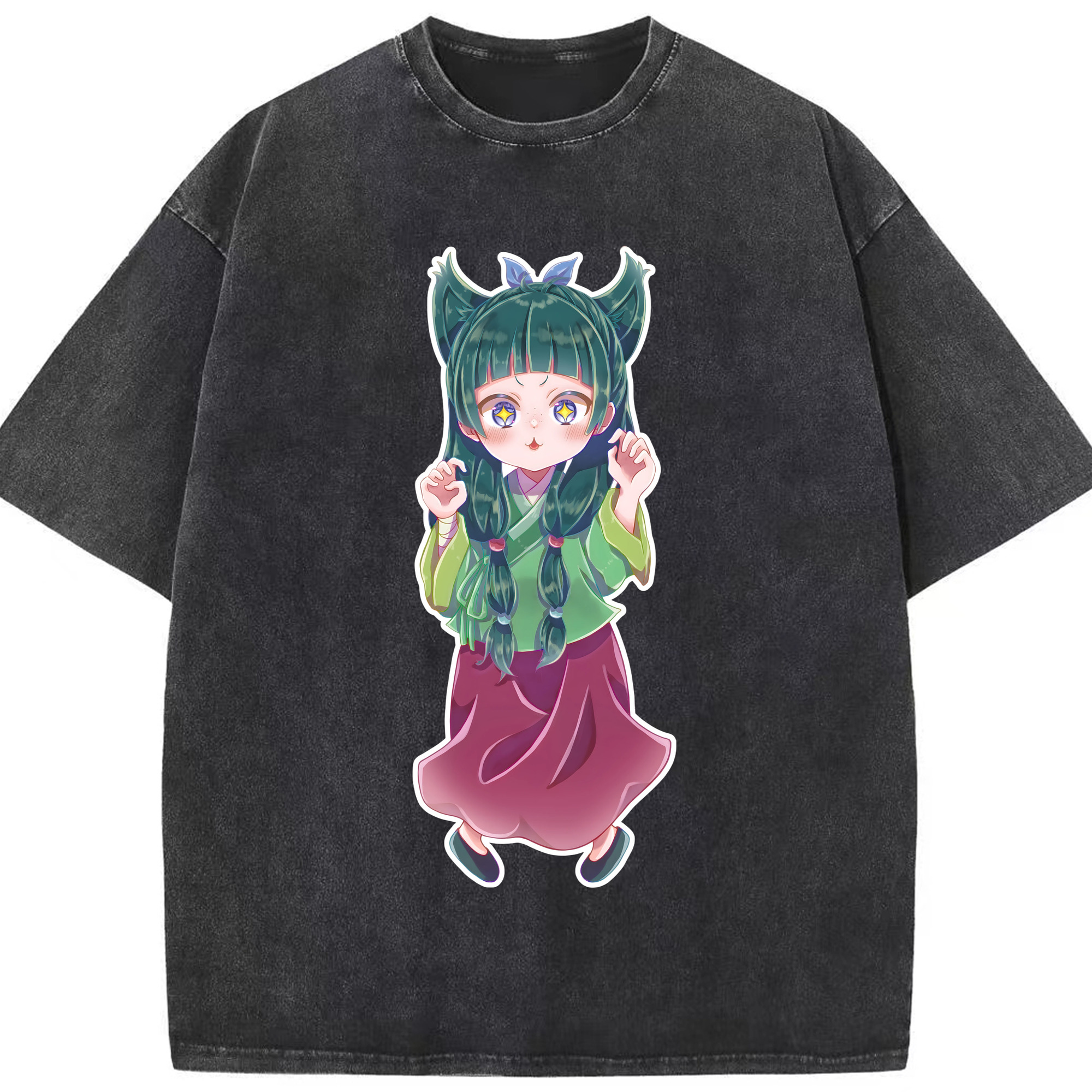 （画像用） 薬屋のひとりごと The Apothecary Diaries 綿100% ヴィンテージ風 半袖Tシャツ（フロントプリント）