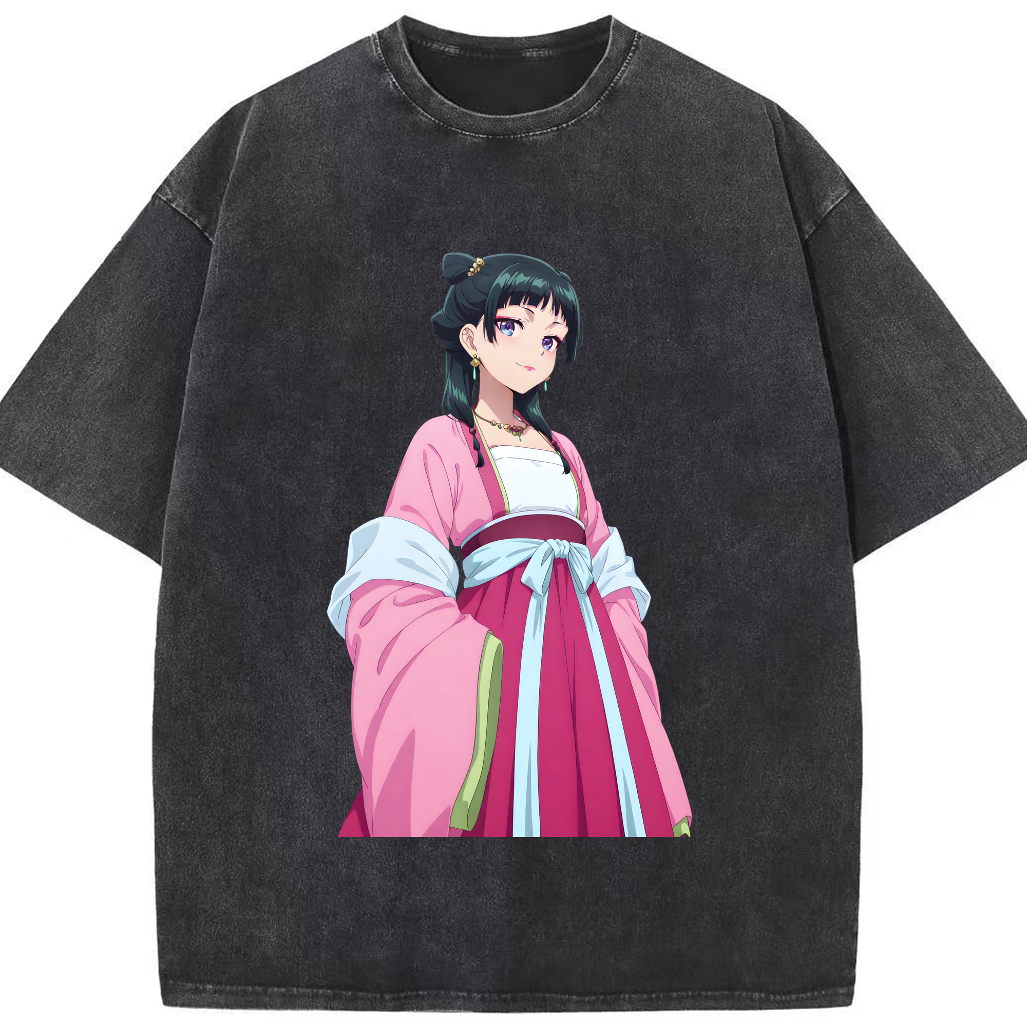（画像用） 薬屋のひとりごと The Apothecary Diaries 綿100% ヴィンテージ風 半袖Tシャツ（フロントプリント）