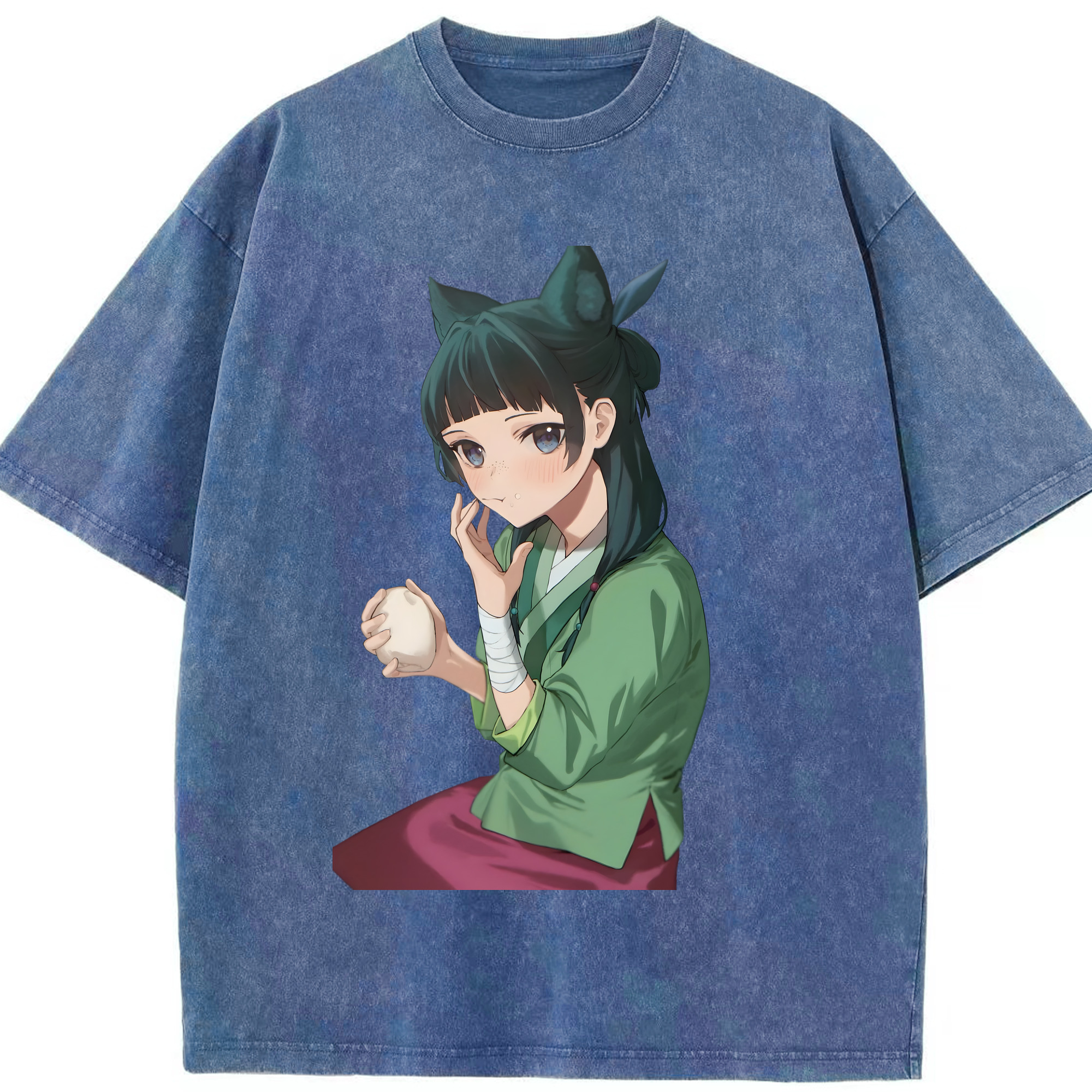 （画像用） 薬屋のひとりごと The Apothecary Diaries 綿100% ヴィンテージ風 半袖Tシャツ（フロントプリント）