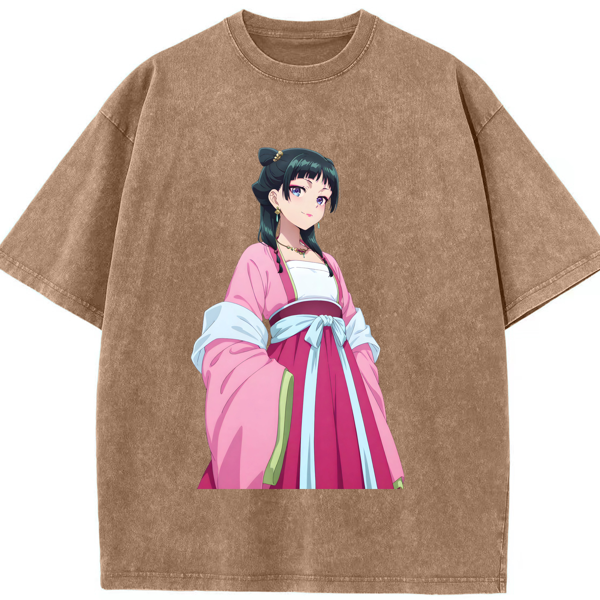 （画像用） 薬屋のひとりごと The Apothecary Diaries 綿100% ヴィンテージ風 半袖Tシャツ（フロントプリント）