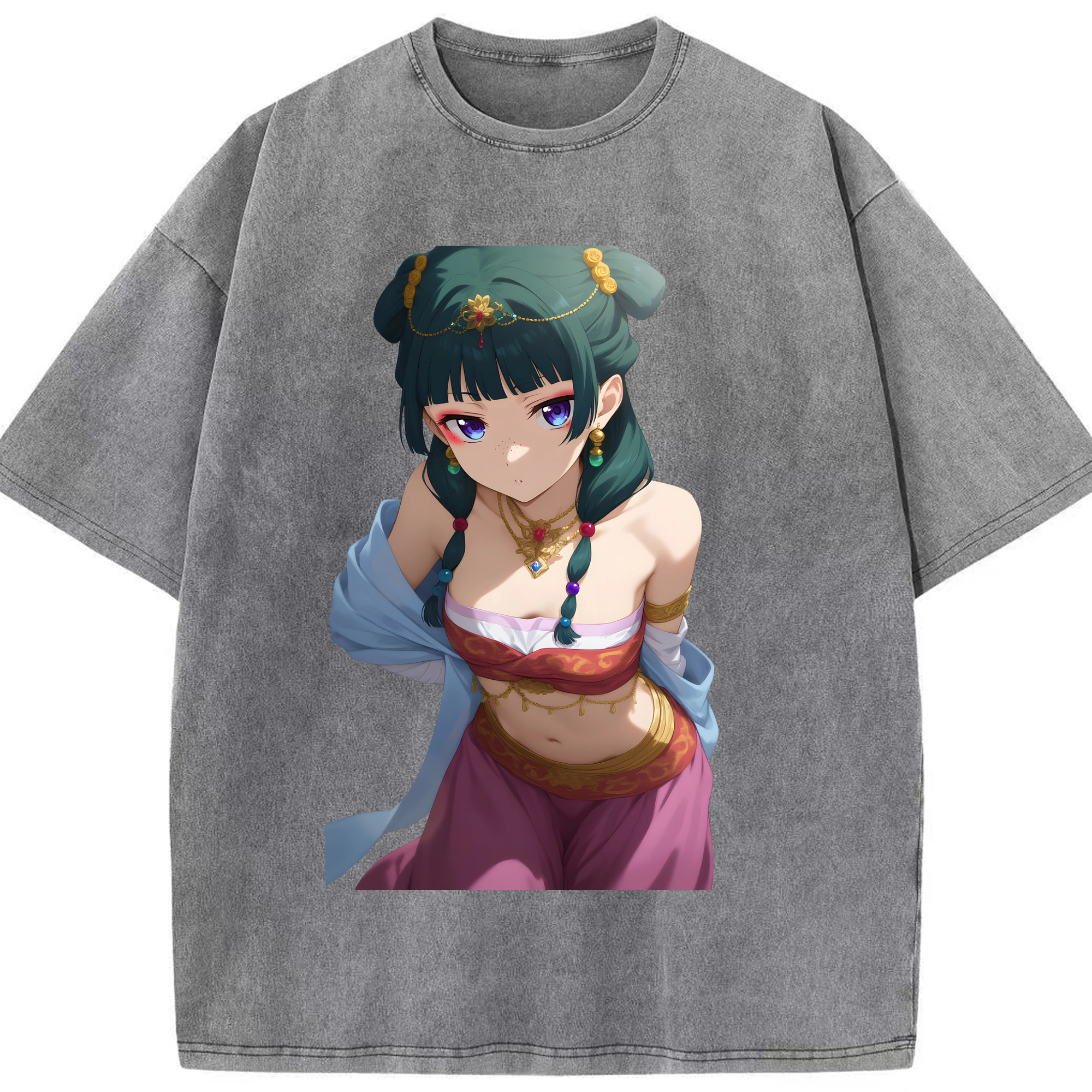 （画像用） 薬屋のひとりごと The Apothecary Diaries 綿100% ヴィンテージ風 半袖Tシャツ（フロントプリント）