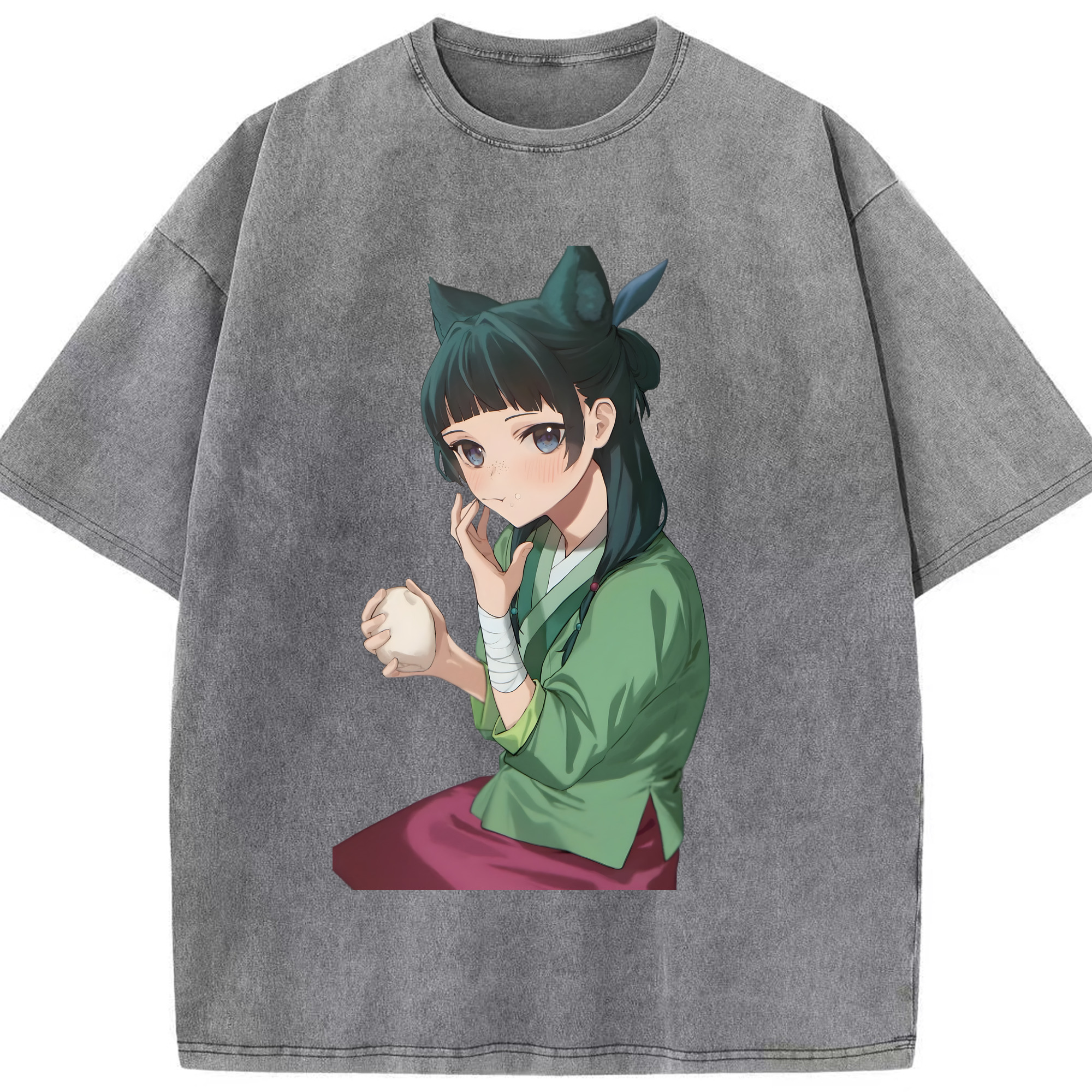 （画像用） 薬屋のひとりごと The Apothecary Diaries 綿100% ヴィンテージ風 半袖Tシャツ（フロントプリント）