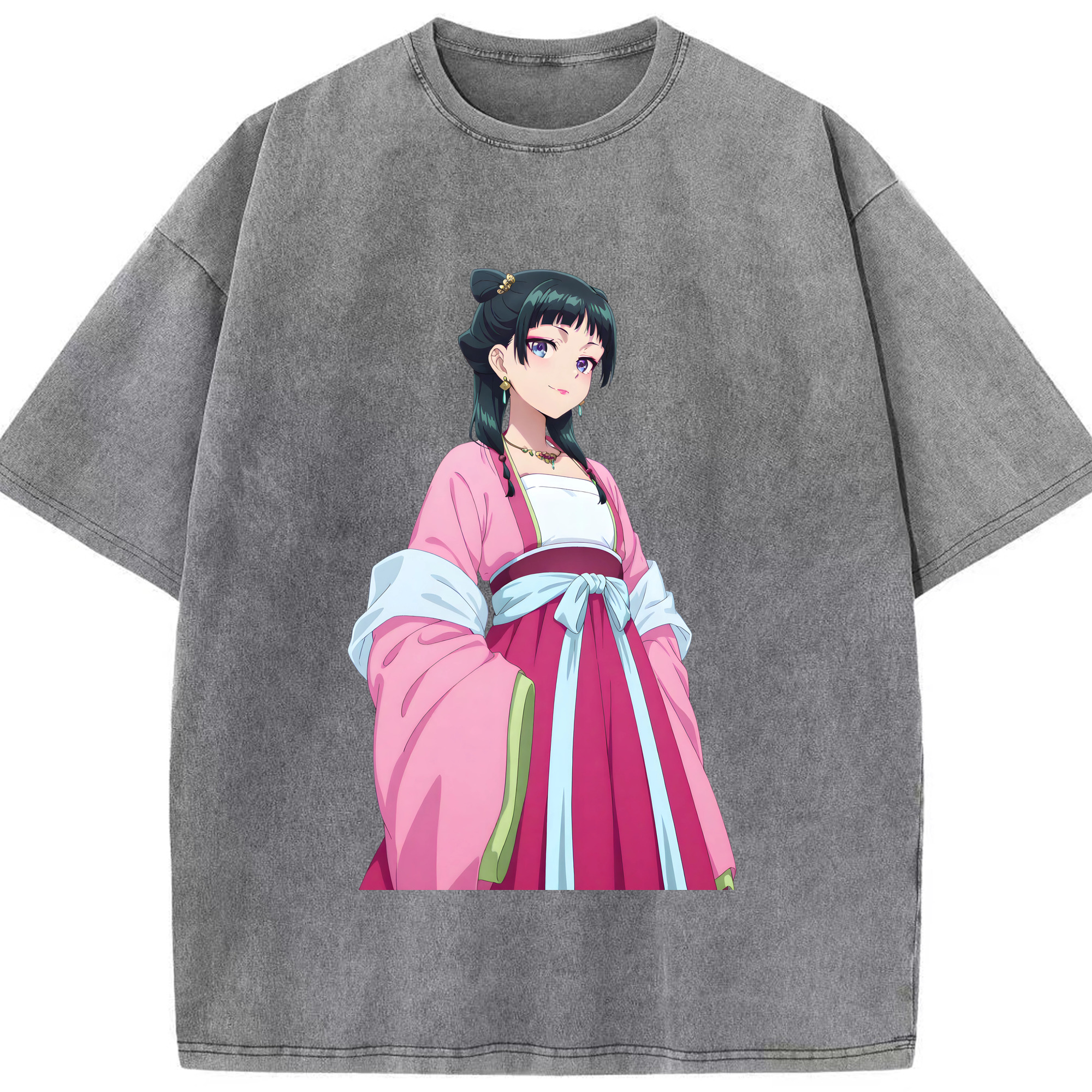 （画像用） 薬屋のひとりごと The Apothecary Diaries 綿100% ヴィンテージ風 半袖Tシャツ（フロントプリント）