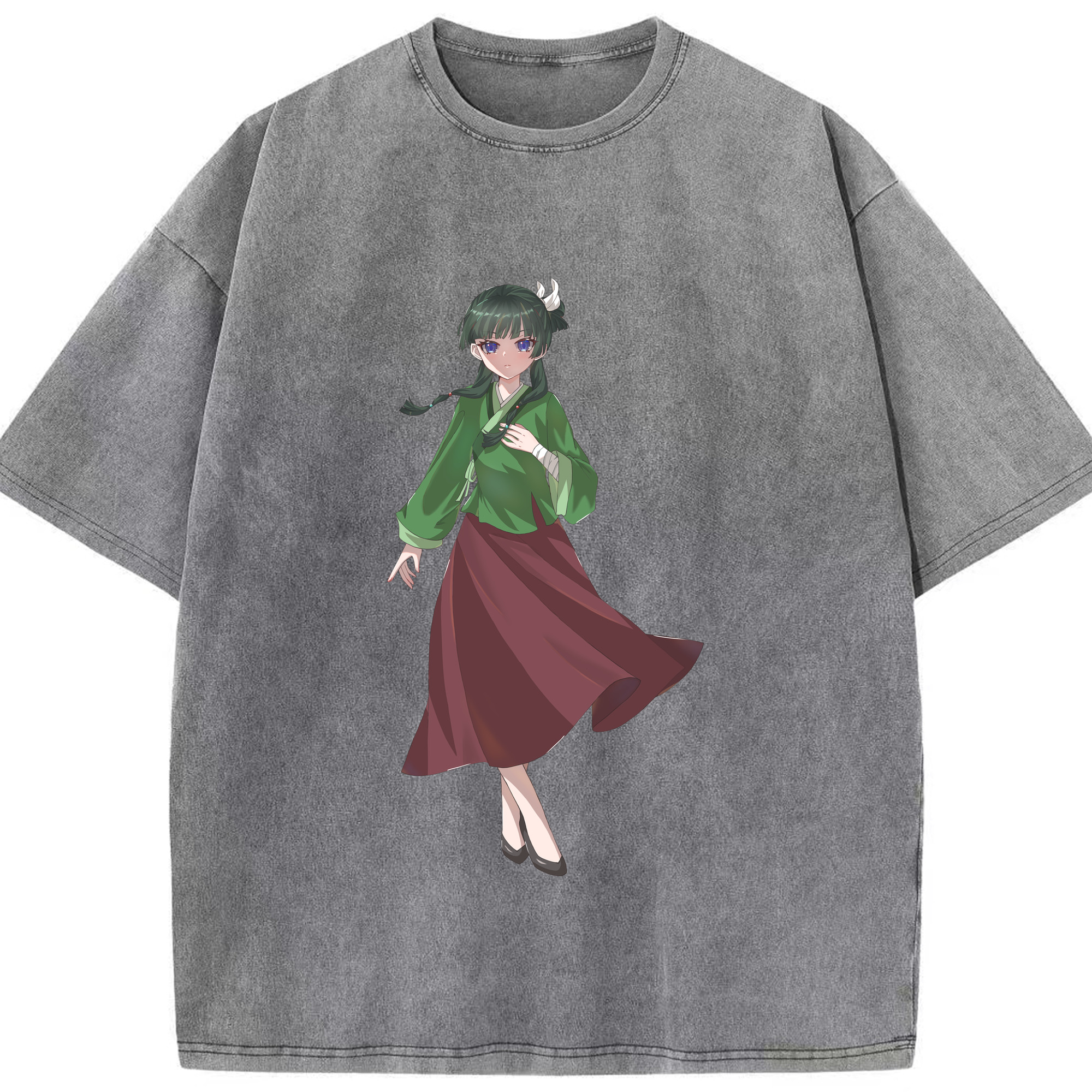 （画像用） 薬屋のひとりごと The Apothecary Diaries 綿100% ヴィンテージ風 半袖Tシャツ（フロントプリント）