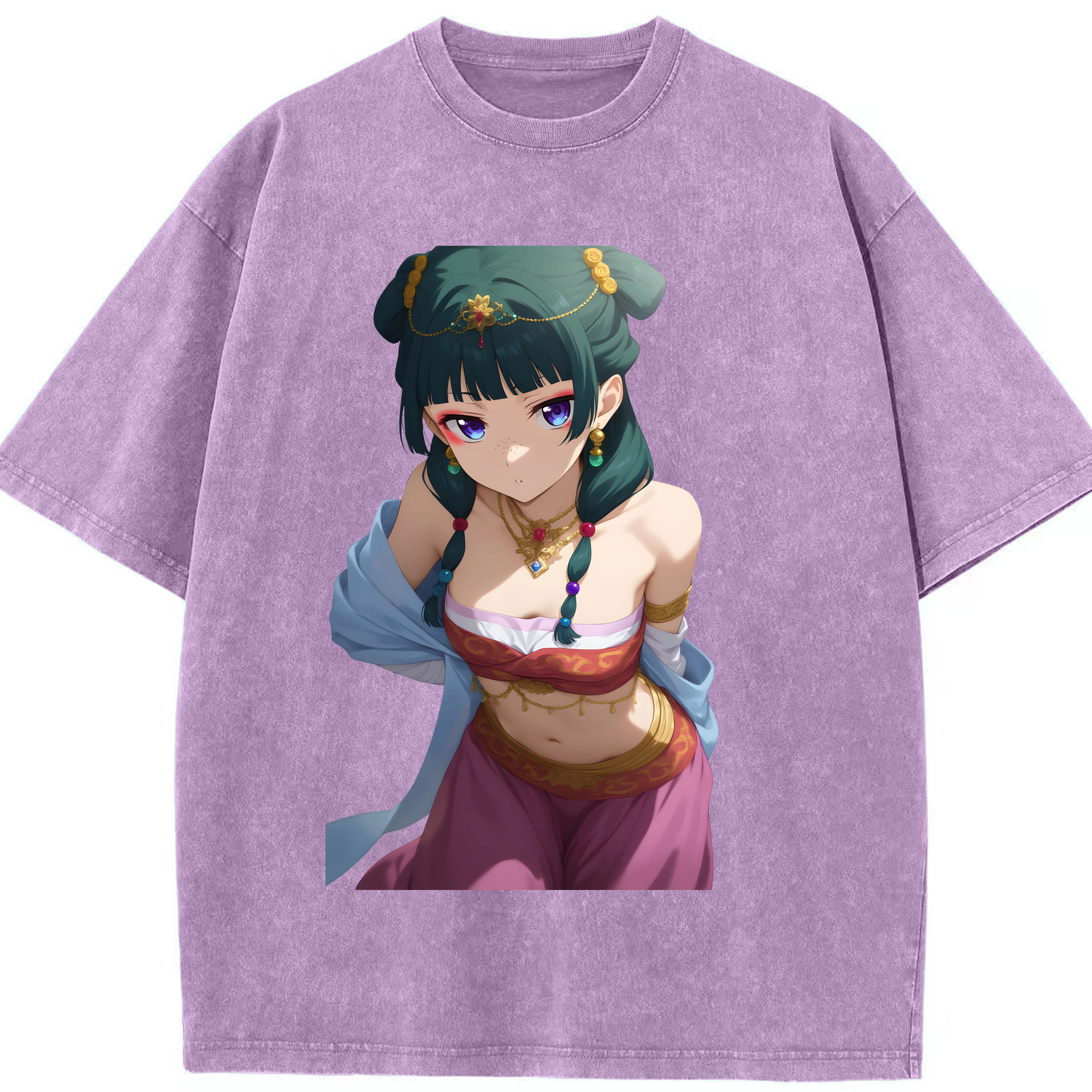 （画像用） 薬屋のひとりごと The Apothecary Diaries 綿100% ヴィンテージ風 半袖Tシャツ（フロントプリント）