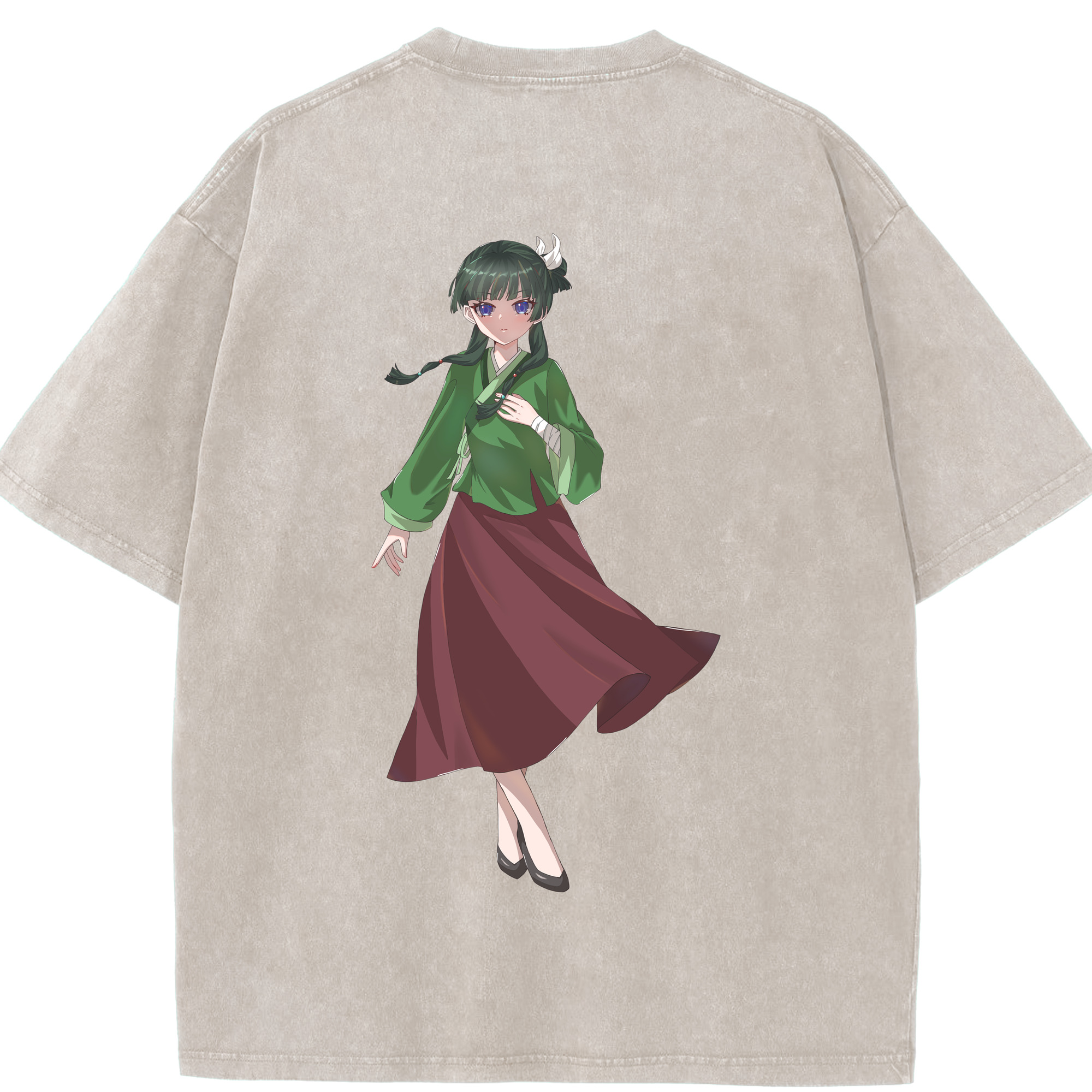 （画像用） 薬屋のひとりごと The Apothecary Diaries 綿100% ヴィンテージ風 半袖Tシャツ（背面プリント）