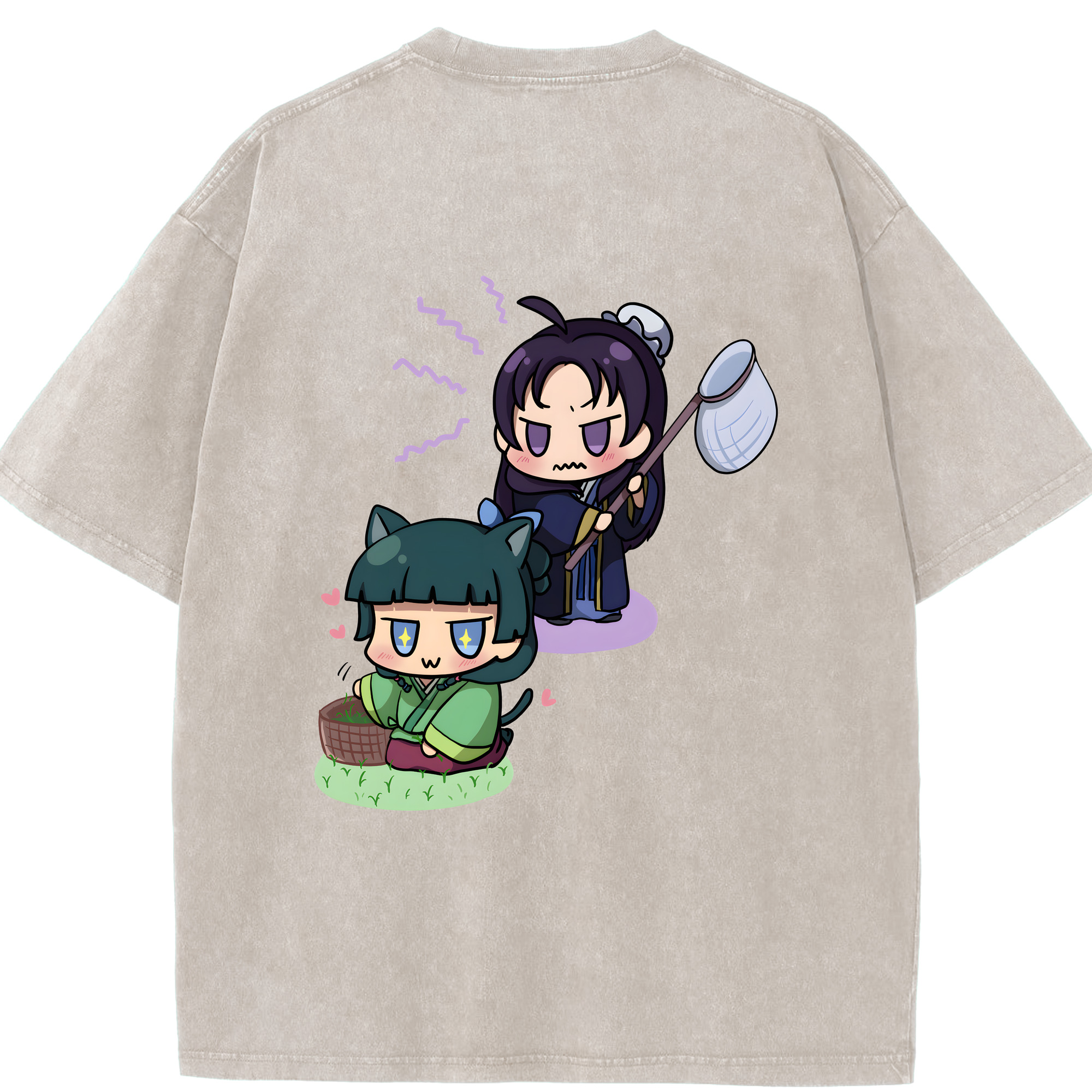 （画像用） 薬屋のひとりごと The Apothecary Diaries 綿100% ヴィンテージ風 半袖Tシャツ（背面プリント）