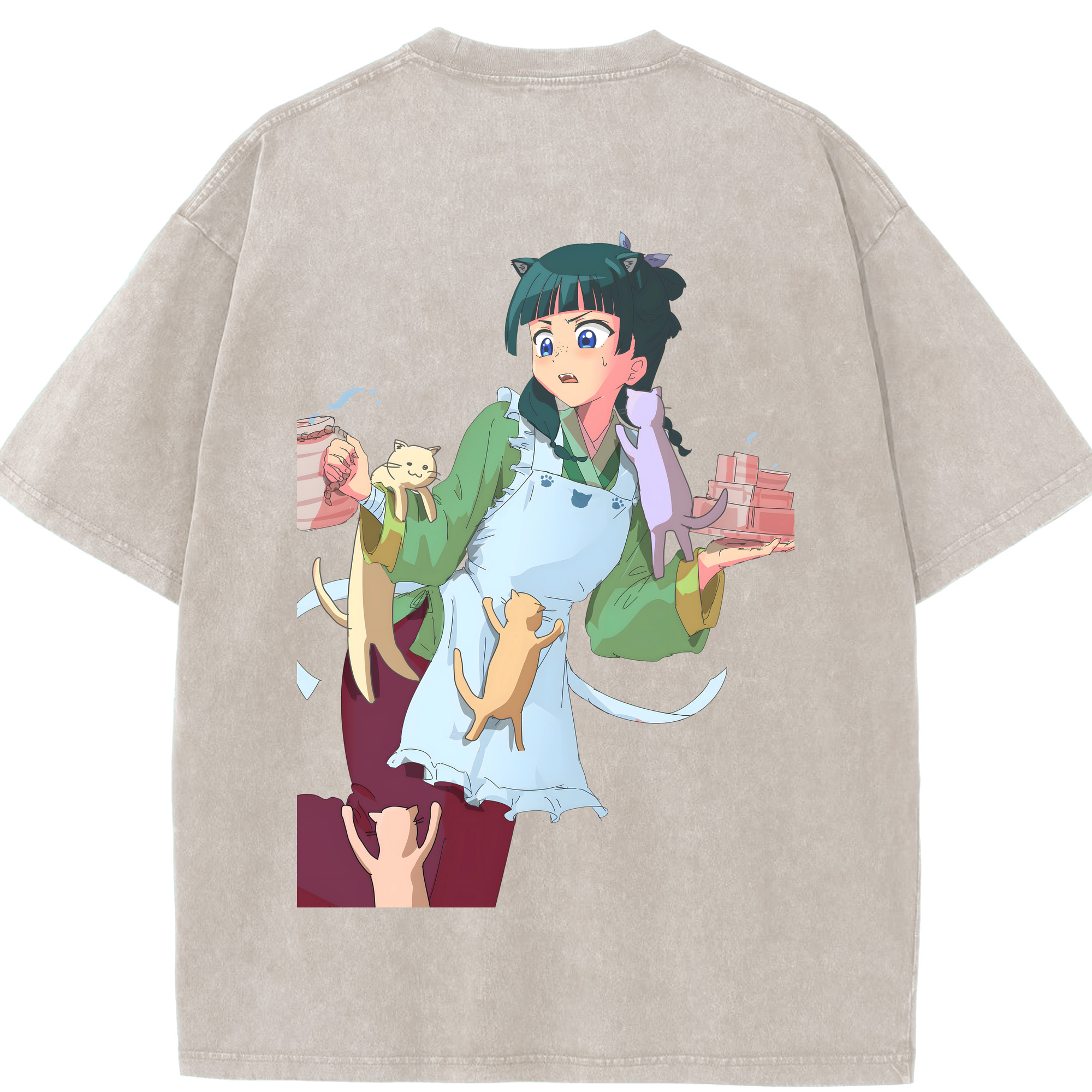 （画像用） 薬屋のひとりごと The Apothecary Diaries 綿100% ヴィンテージ風 半袖Tシャツ（背面プリント）
