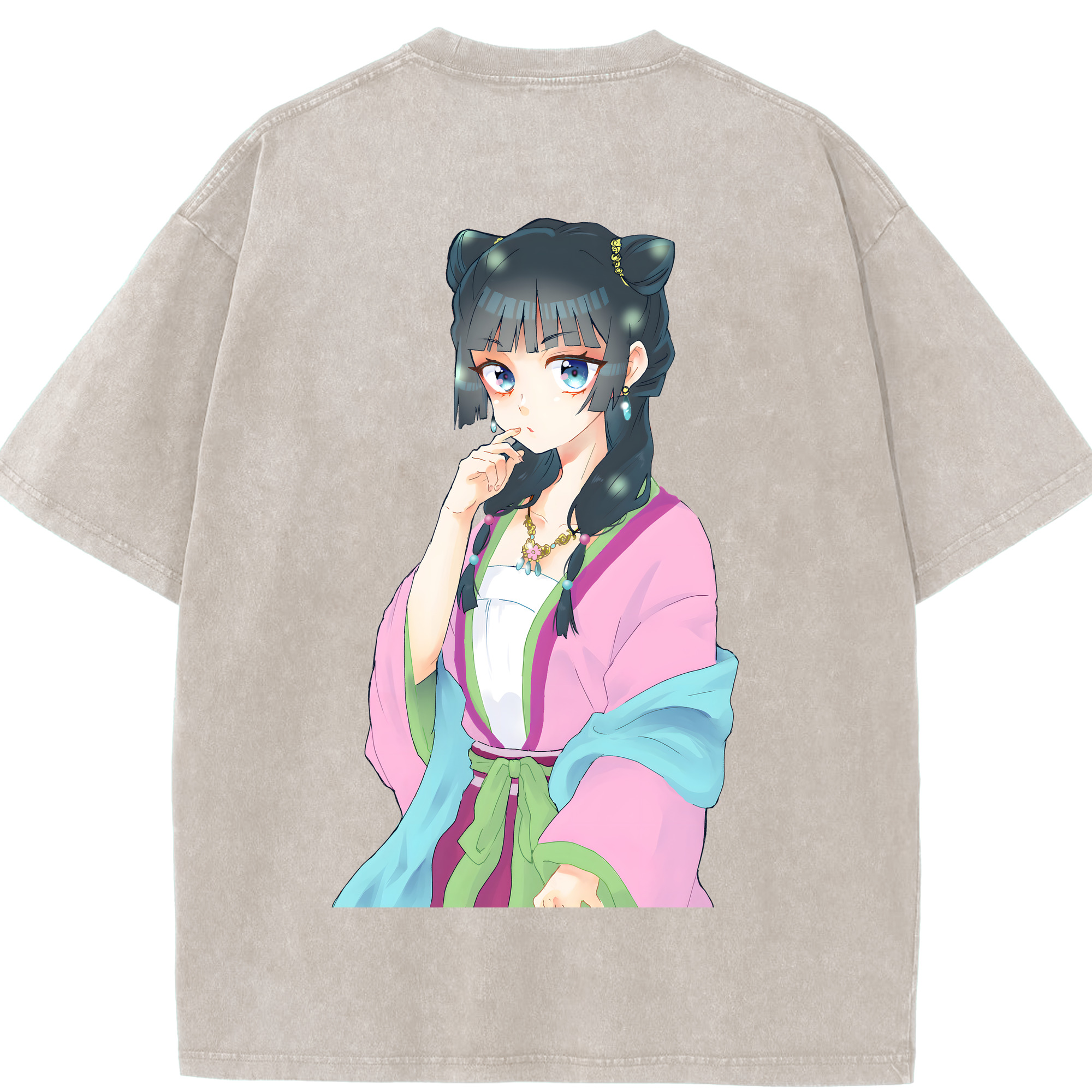 （画像用） 薬屋のひとりごと The Apothecary Diaries 綿100% ヴィンテージ風 半袖Tシャツ（背面プリント）