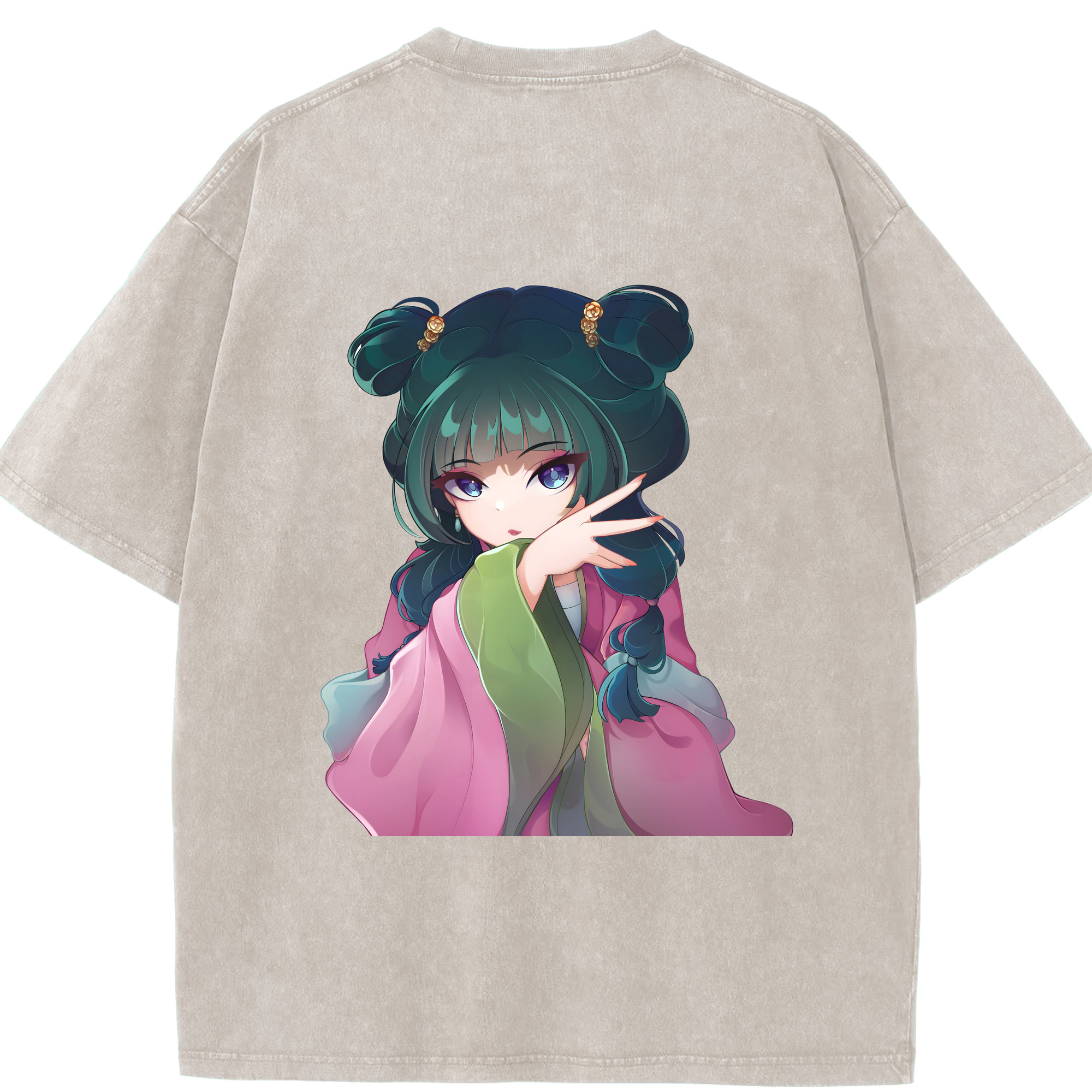 （画像用） 薬屋のひとりごと The Apothecary Diaries 綿100% ヴィンテージ風 半袖Tシャツ（背面プリント）