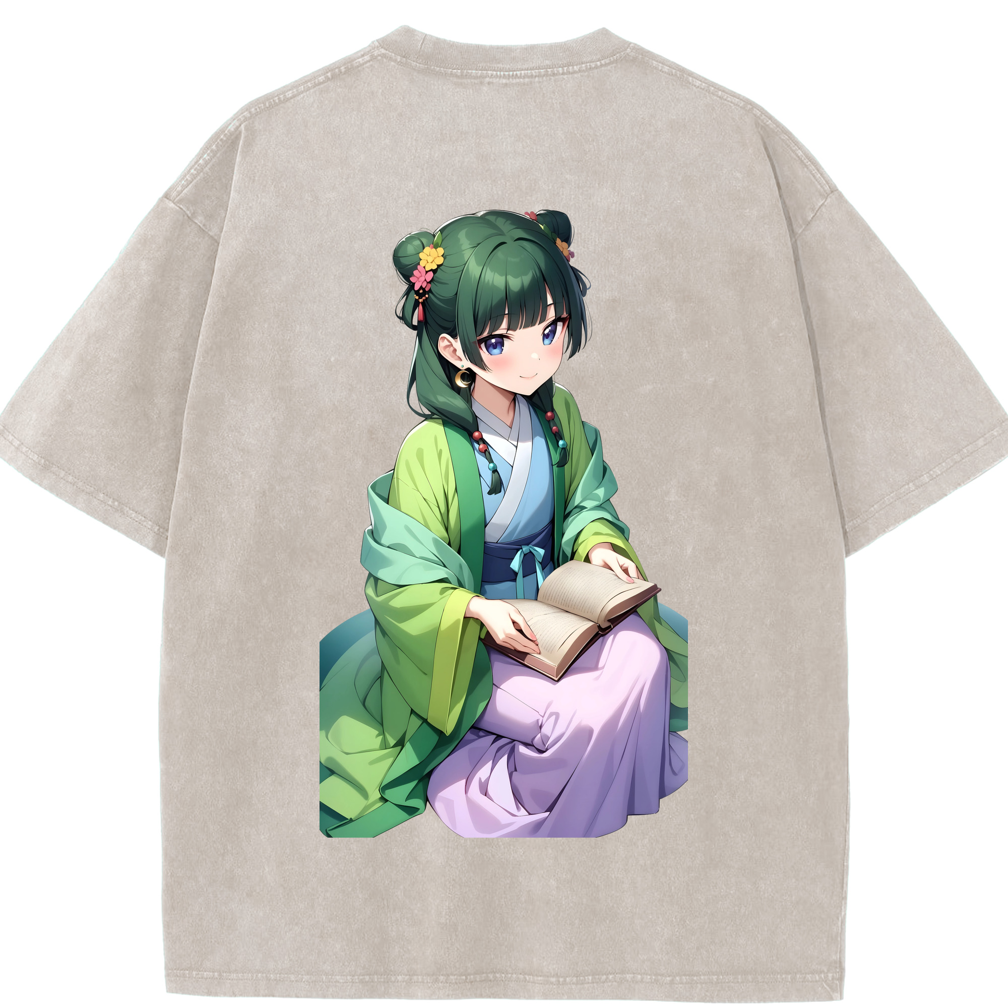 （画像用） 薬屋のひとりごと The Apothecary Diaries 綿100% ヴィンテージ風 半袖Tシャツ（背面プリント）