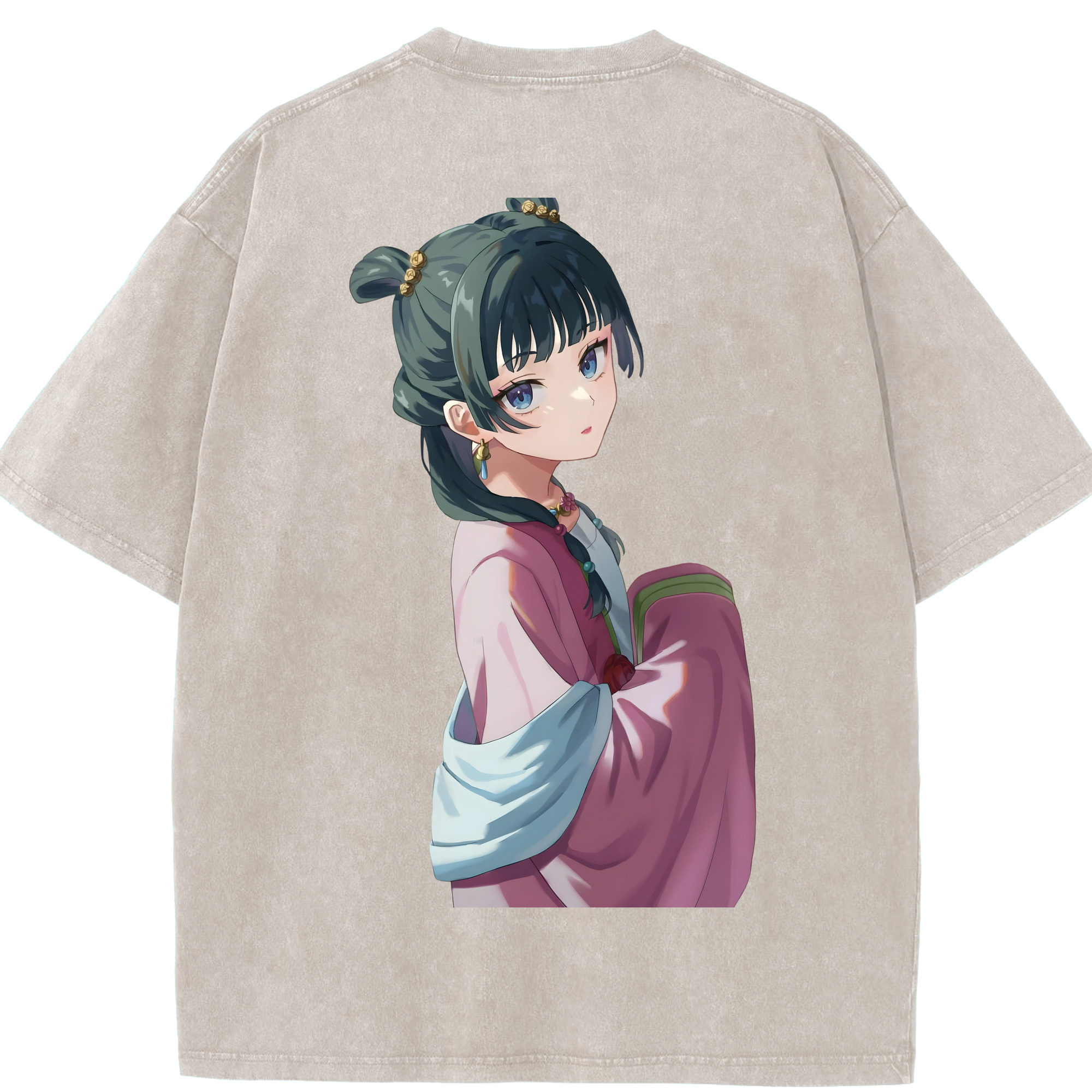 （画像用） 薬屋のひとりごと The Apothecary Diaries 綿100% ヴィンテージ風 半袖Tシャツ（背面プリント）