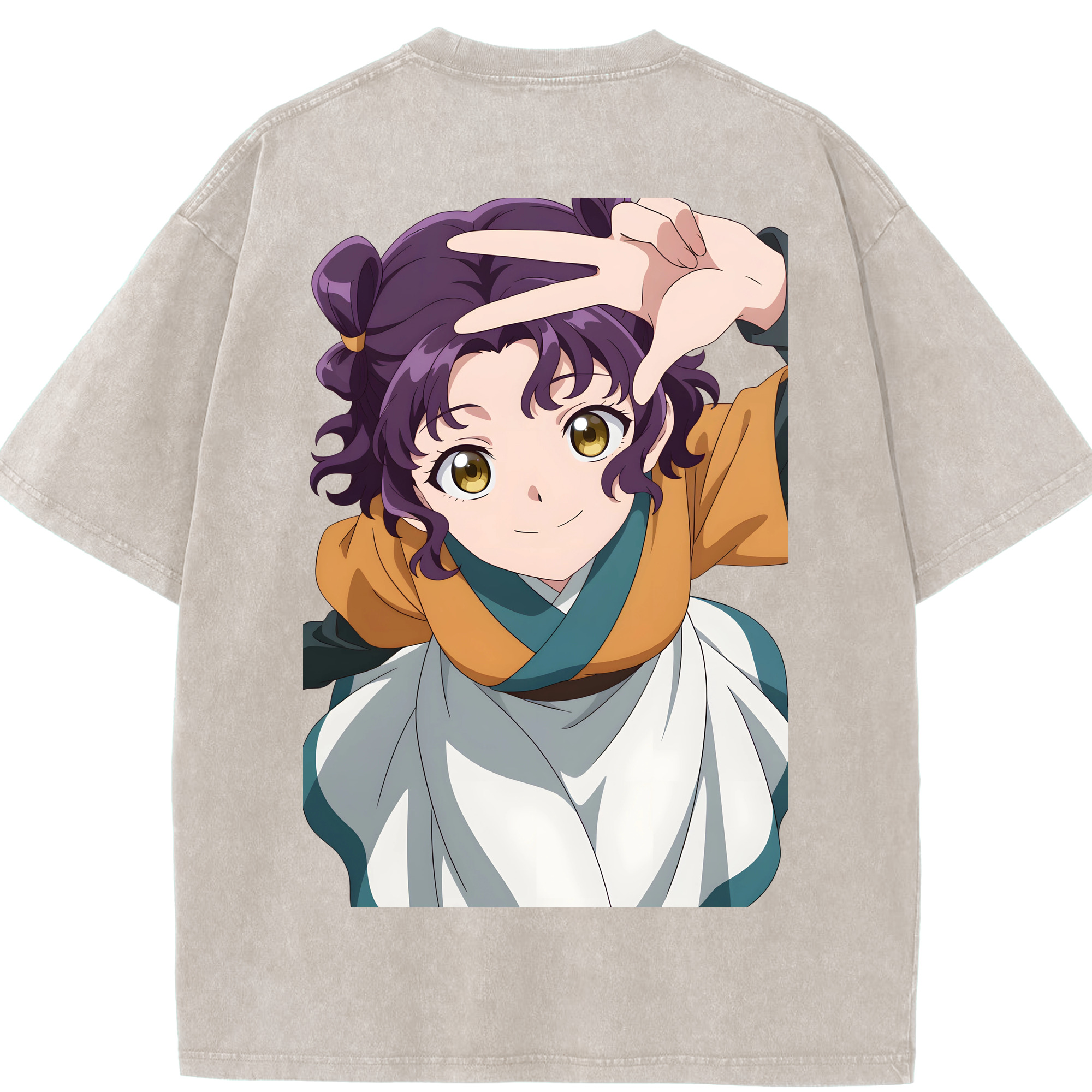 （画像用） 薬屋のひとりごと The Apothecary Diaries 綿100% ヴィンテージ風 半袖Tシャツ（背面プリント）