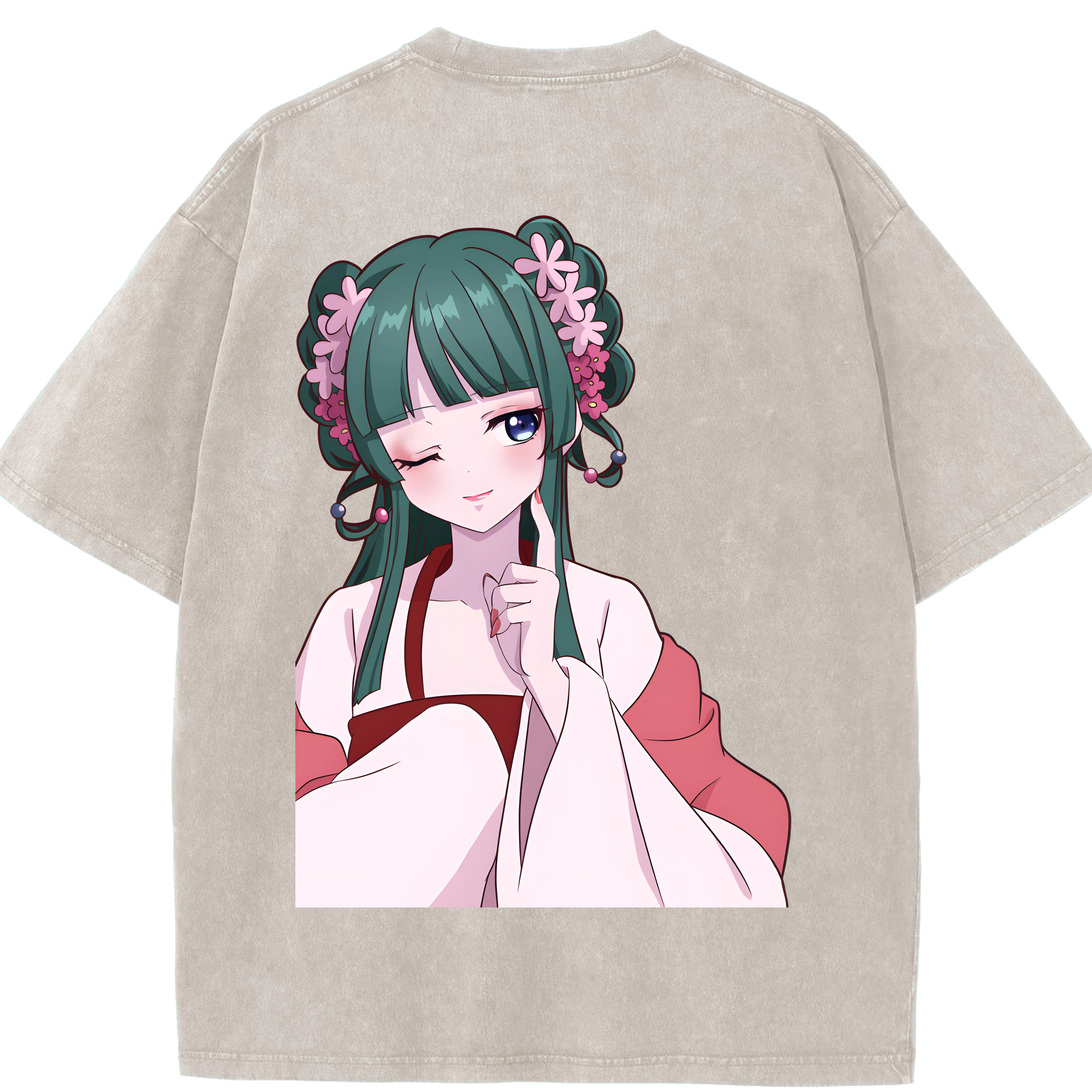 （画像用） 薬屋のひとりごと The Apothecary Diaries 綿100% ヴィンテージ風 半袖Tシャツ（背面プリント）
