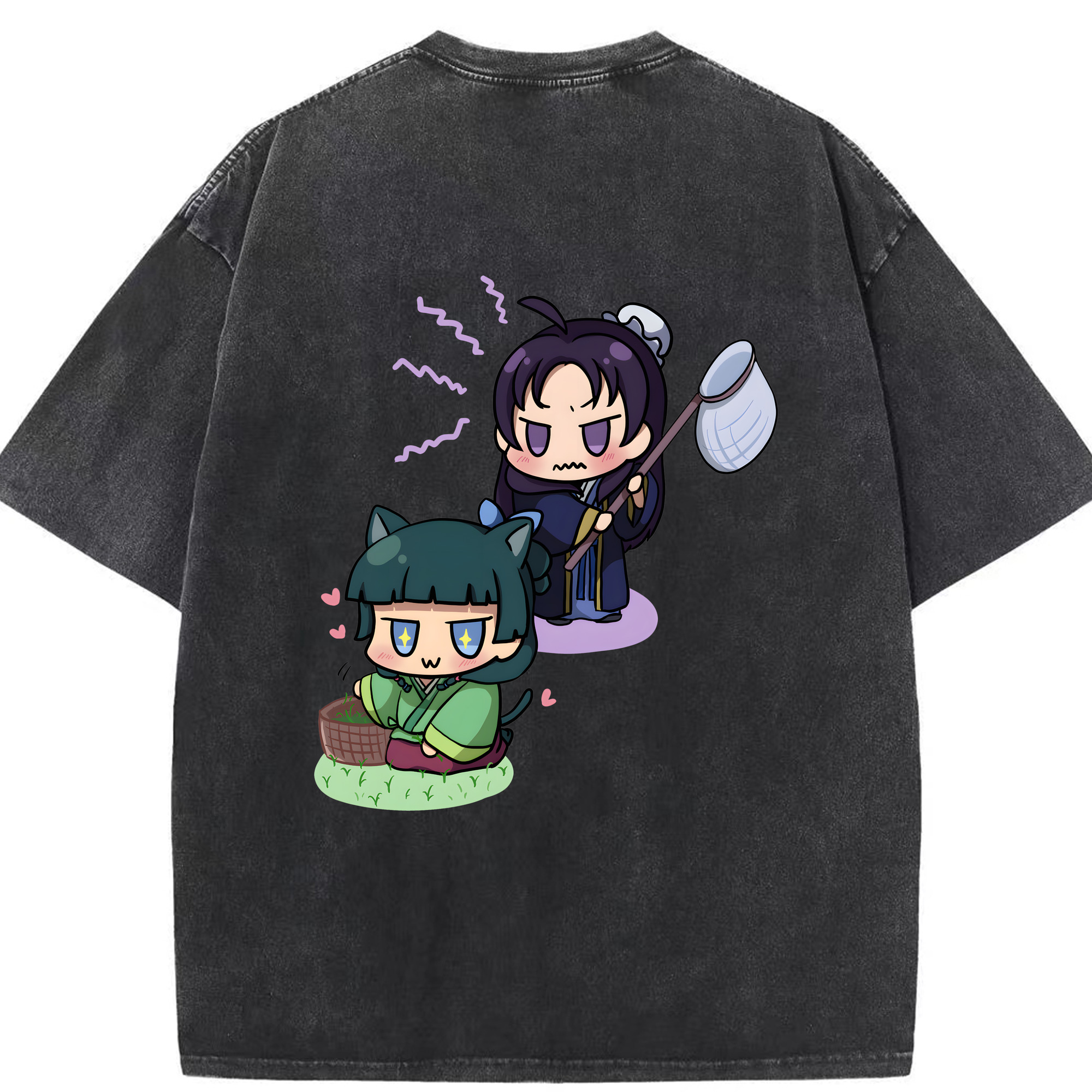 （画像用） 薬屋のひとりごと The Apothecary Diaries 綿100% ヴィンテージ風 半袖Tシャツ（背面プリント）
