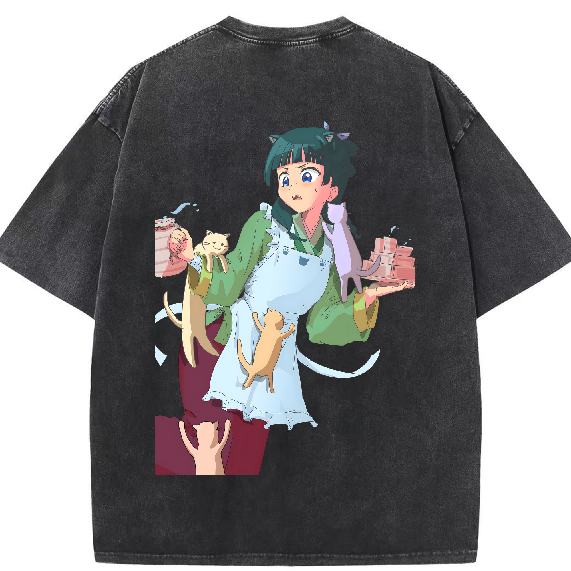 （画像用） 薬屋のひとりごと The Apothecary Diaries 綿100% ヴィンテージ風 半袖Tシャツ（背面プリント）