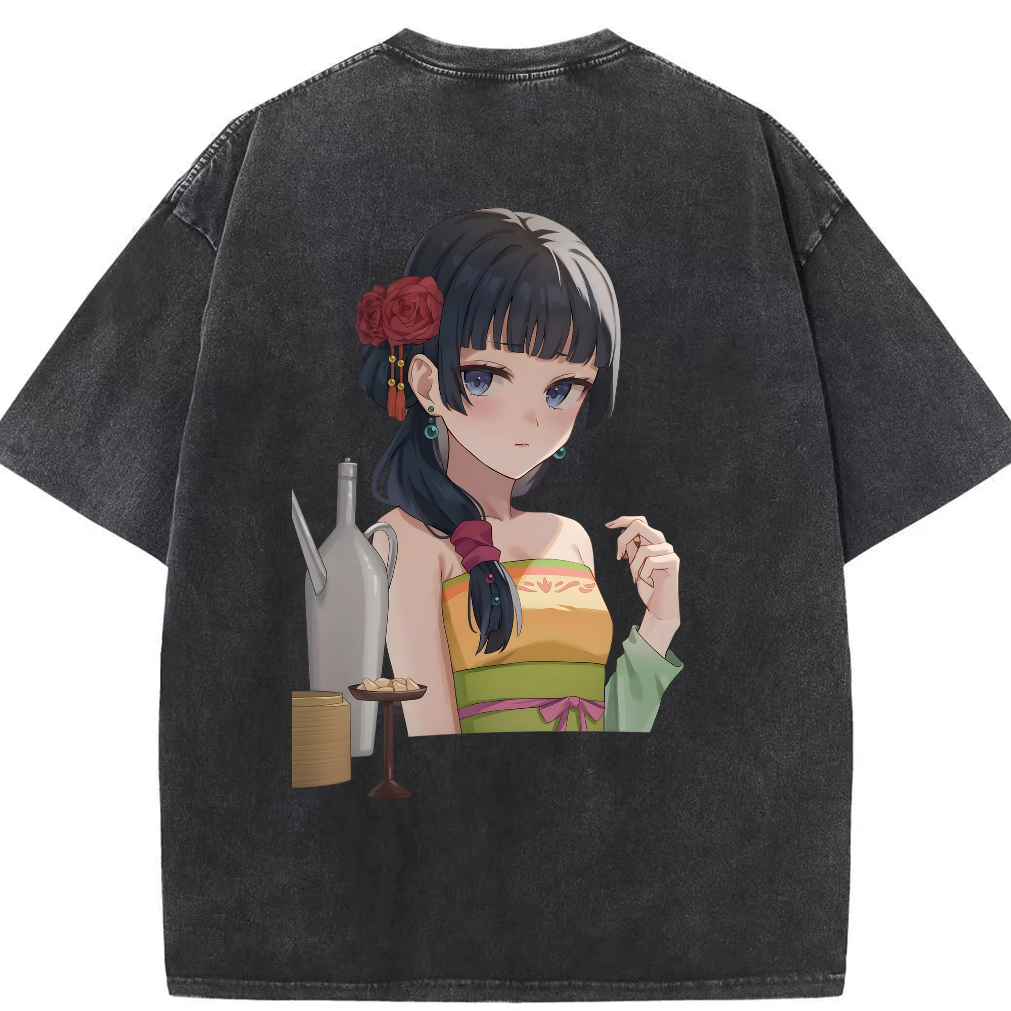 （画像用） 薬屋のひとりごと The Apothecary Diaries 綿100% ヴィンテージ風 半袖Tシャツ（背面プリント）