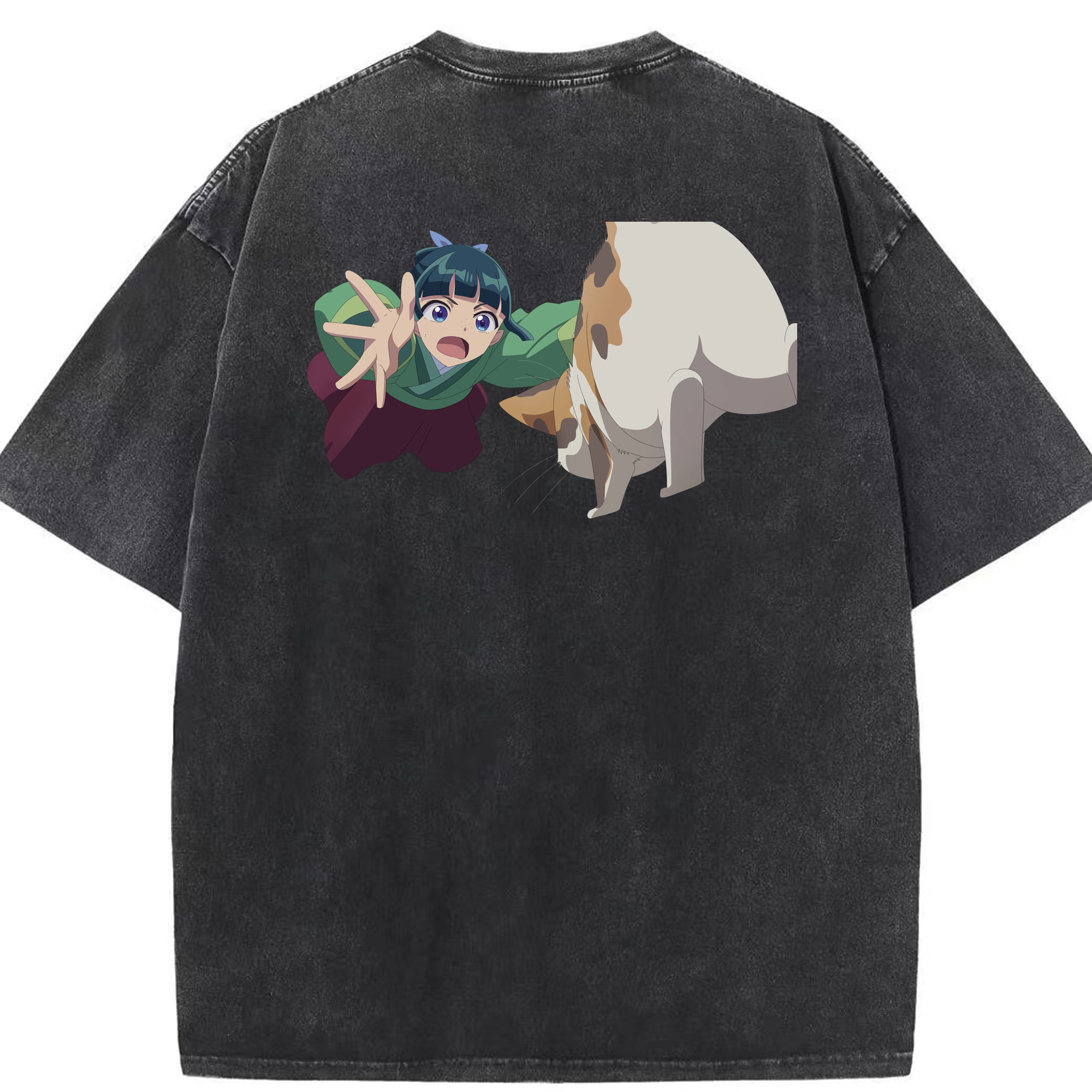 （画像用） 薬屋のひとりごと The Apothecary Diaries 綿100% ヴィンテージ風 半袖Tシャツ（背面プリント）