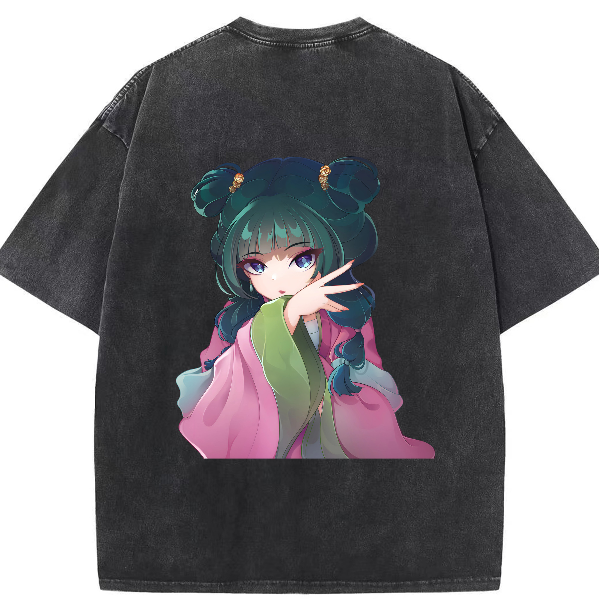 （画像用） 薬屋のひとりごと The Apothecary Diaries 綿100% ヴィンテージ風 半袖Tシャツ（背面プリント）