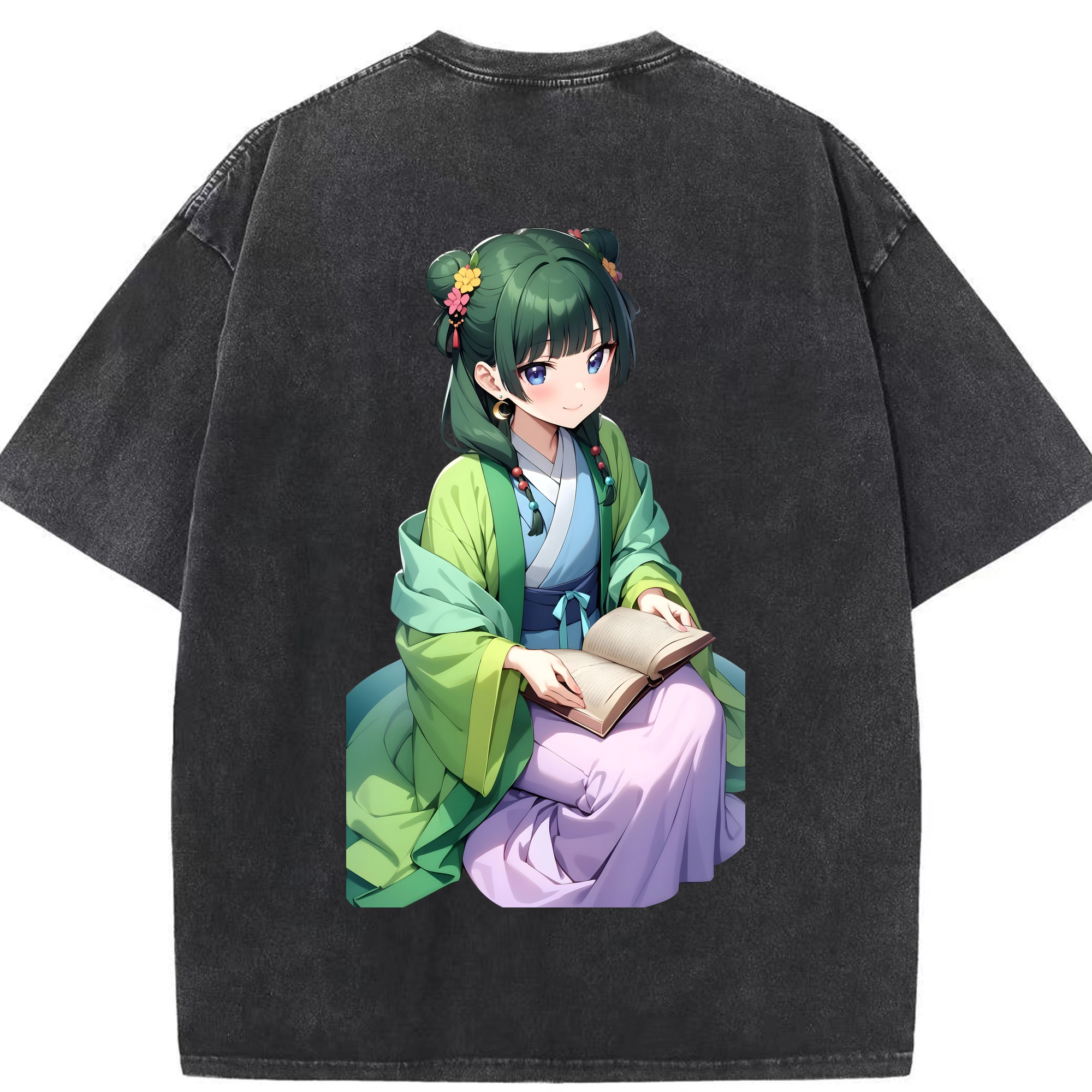 （画像用） 薬屋のひとりごと The Apothecary Diaries 綿100% ヴィンテージ風 半袖Tシャツ（背面プリント）