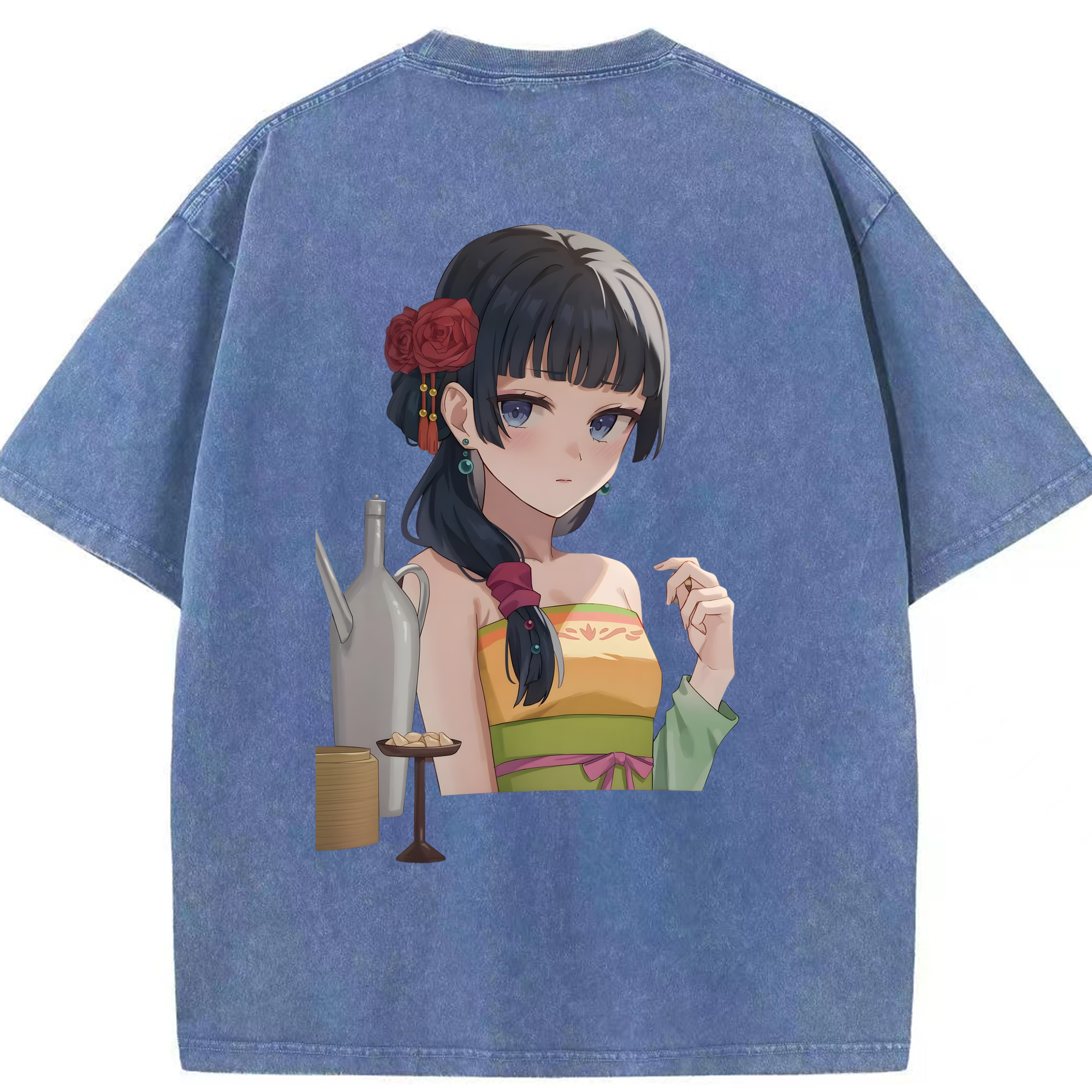 （画像用） 薬屋のひとりごと The Apothecary Diaries 綿100% ヴィンテージ風 半袖Tシャツ（背面プリント）
