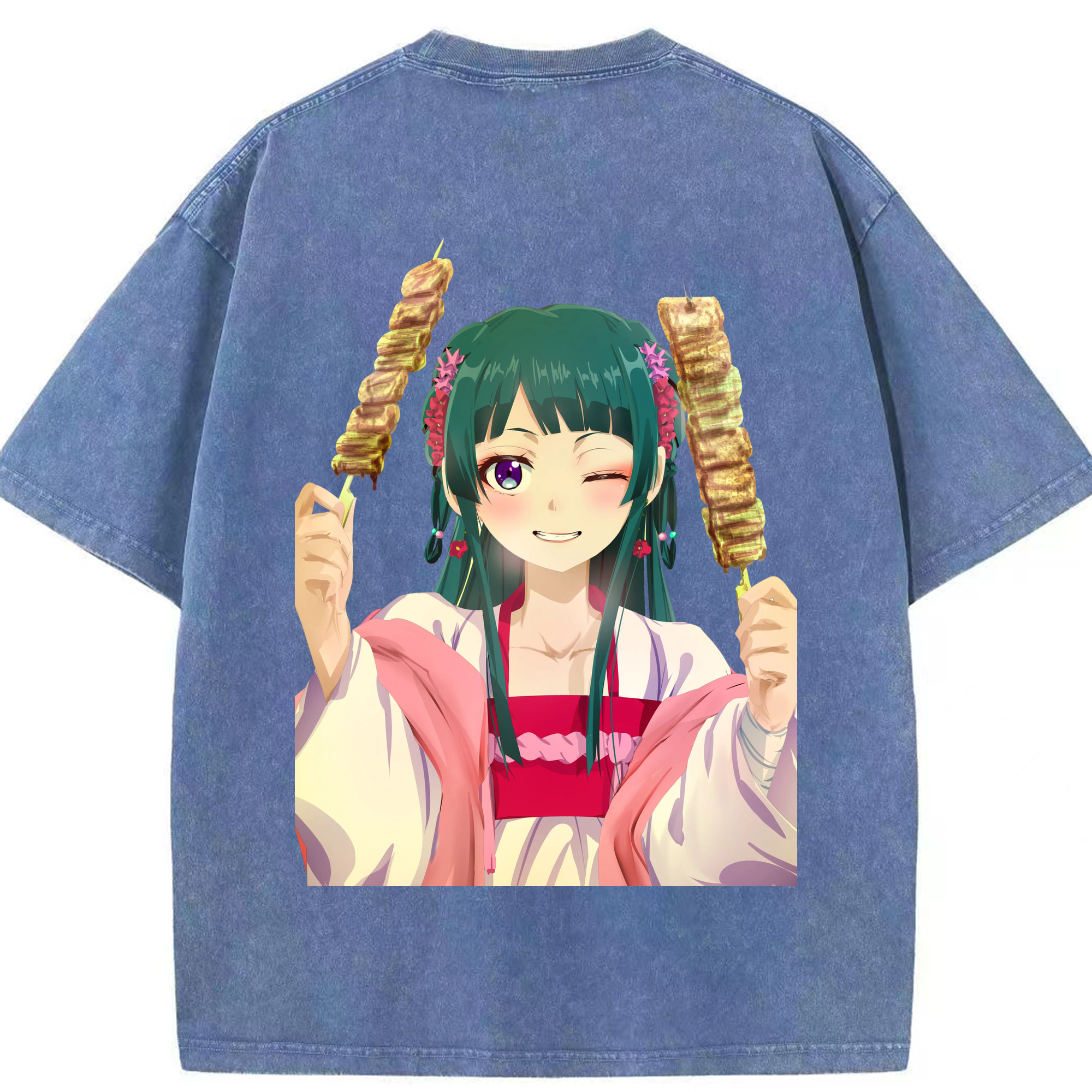 （画像用） 薬屋のひとりごと The Apothecary Diaries 綿100% ヴィンテージ風 半袖Tシャツ（背面プリント）