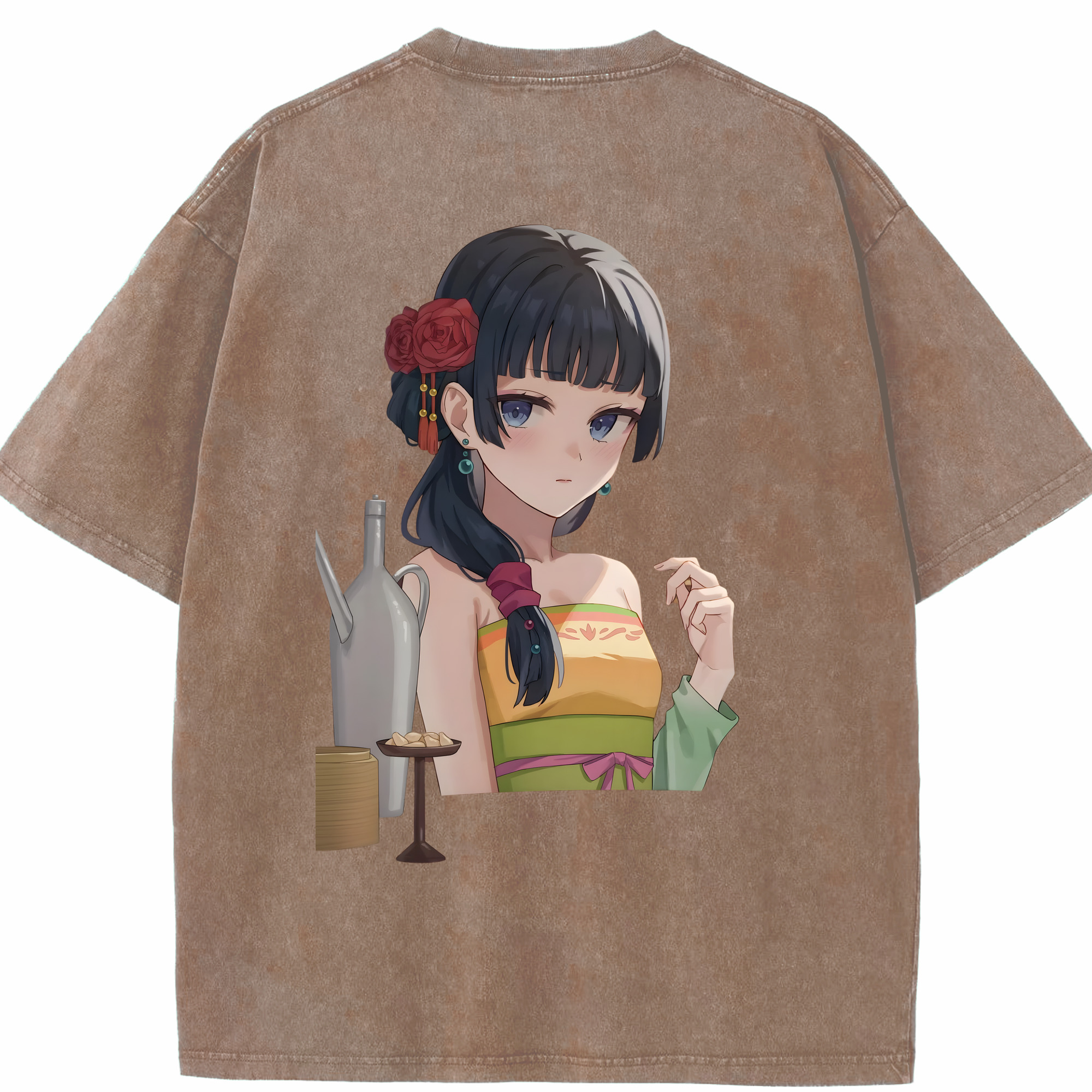 （画像用） 薬屋のひとりごと The Apothecary Diaries 綿100% ヴィンテージ風 半袖Tシャツ（背面プリント）