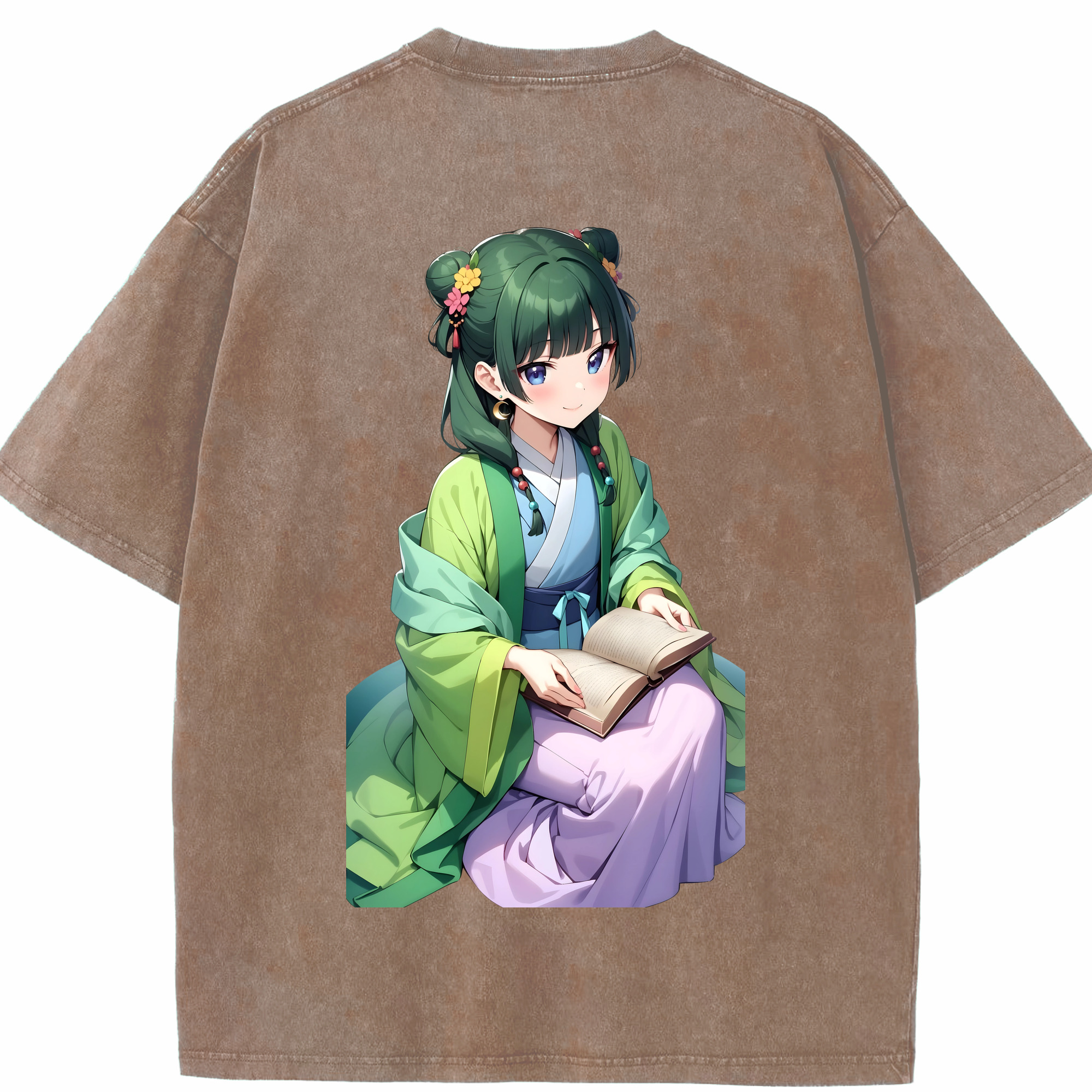 （画像用） 薬屋のひとりごと The Apothecary Diaries 綿100% ヴィンテージ風 半袖Tシャツ（背面プリント）