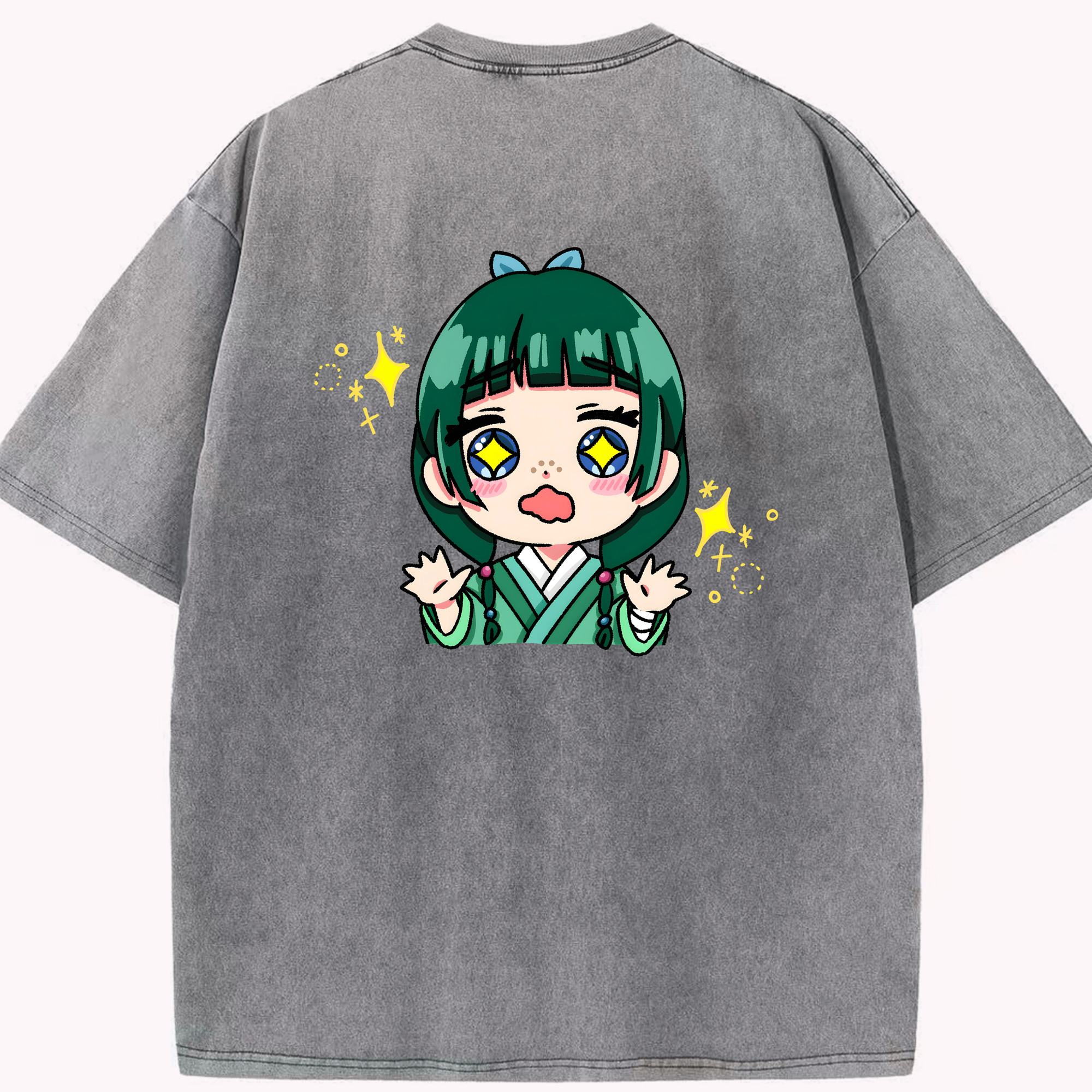 （画像用） 薬屋のひとりごと The Apothecary Diaries 綿100% ヴィンテージ風 半袖Tシャツ（背面プリント）