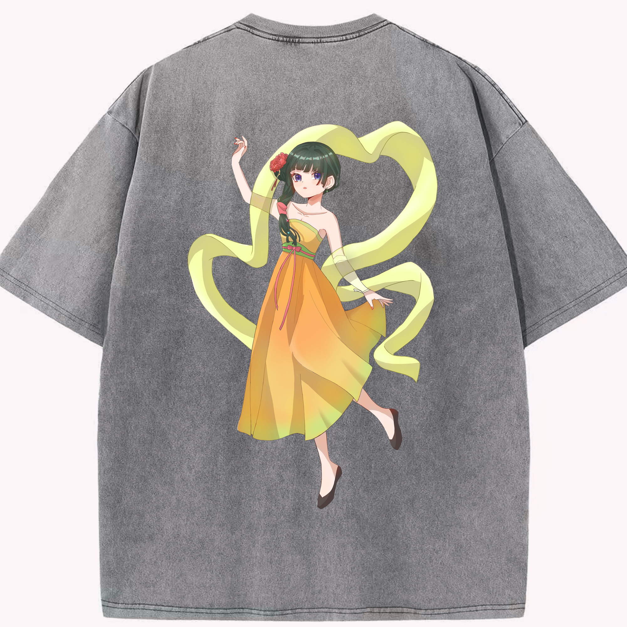 （画像用） 薬屋のひとりごと The Apothecary Diaries 綿100% ヴィンテージ風 半袖Tシャツ（背面プリント）