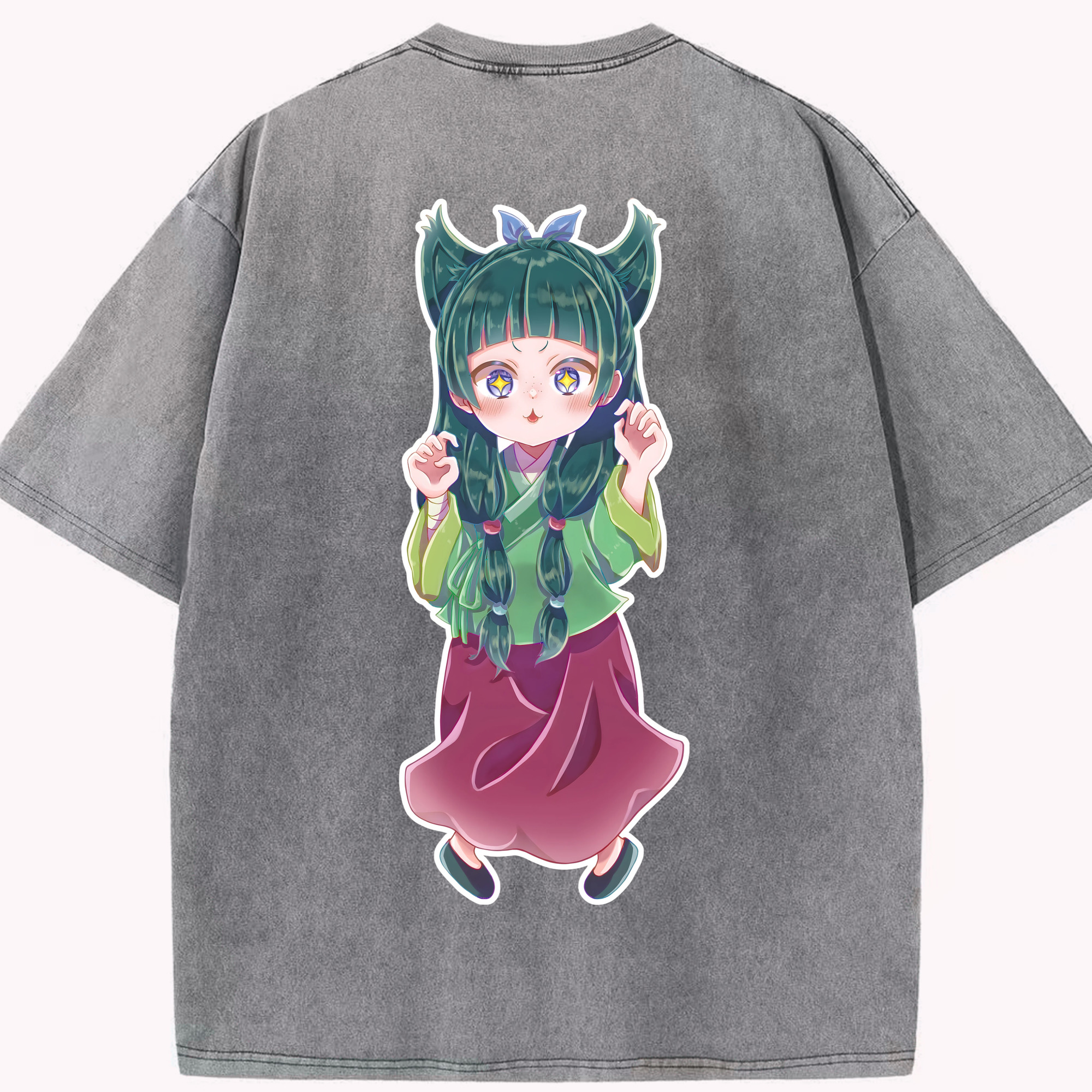 （画像用） 薬屋のひとりごと The Apothecary Diaries 綿100% ヴィンテージ風 半袖Tシャツ（背面プリント）