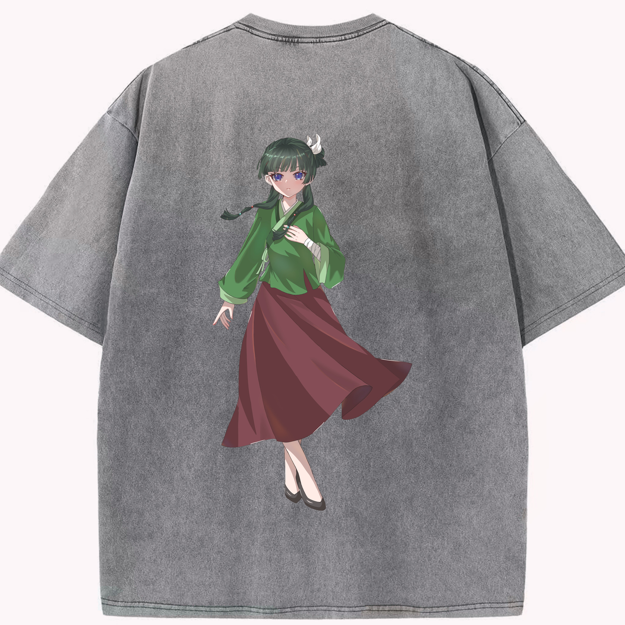 （画像用） 薬屋のひとりごと The Apothecary Diaries 綿100% ヴィンテージ風 半袖Tシャツ（背面プリント）