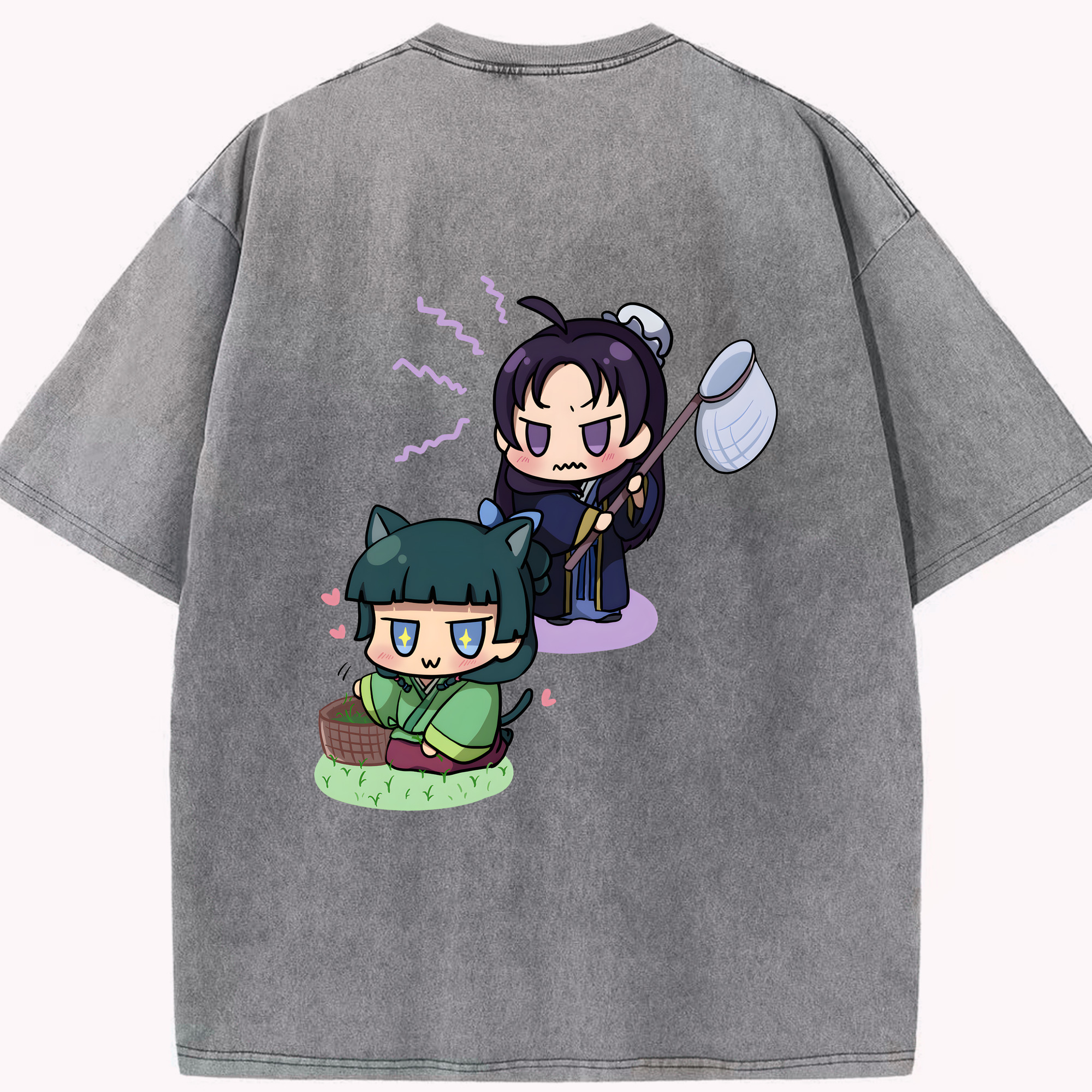（画像用） 薬屋のひとりごと The Apothecary Diaries 綿100% ヴィンテージ風 半袖Tシャツ（背面プリント）