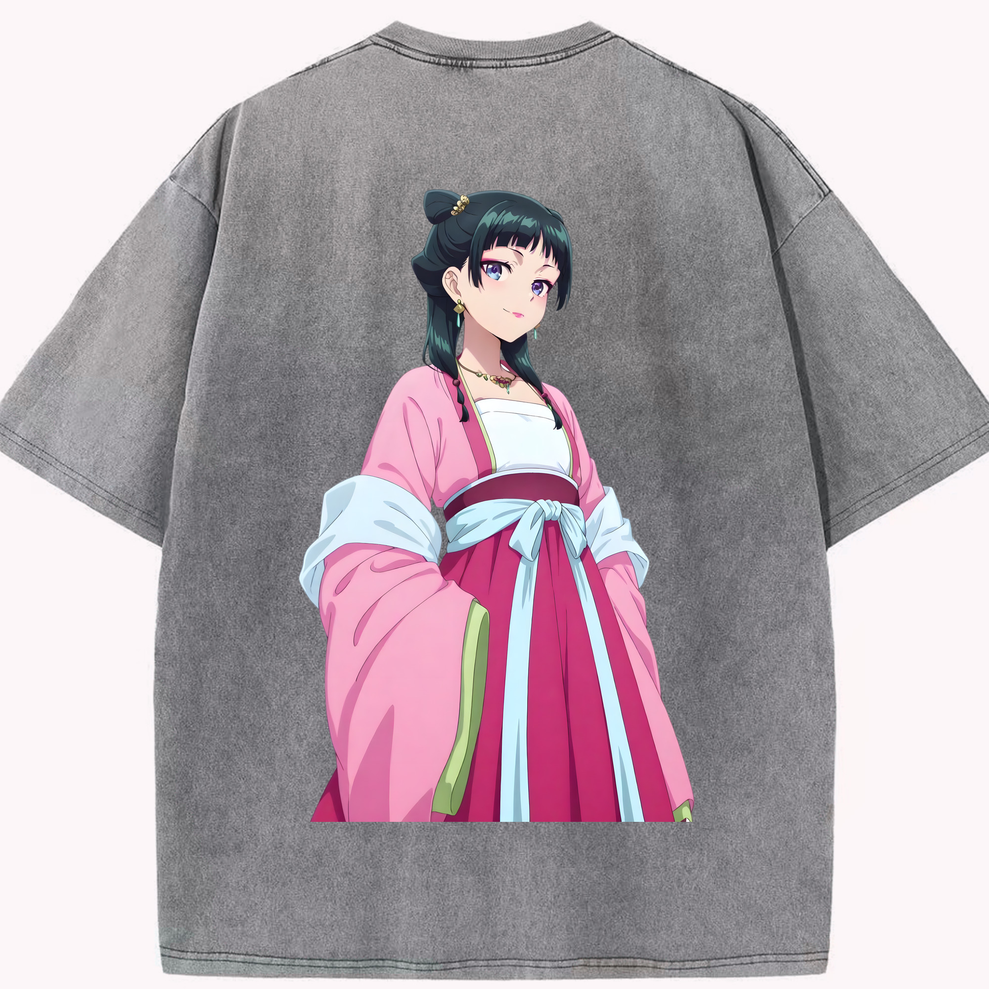 （画像用） 薬屋のひとりごと The Apothecary Diaries 綿100% ヴィンテージ風 半袖Tシャツ（背面プリント）
